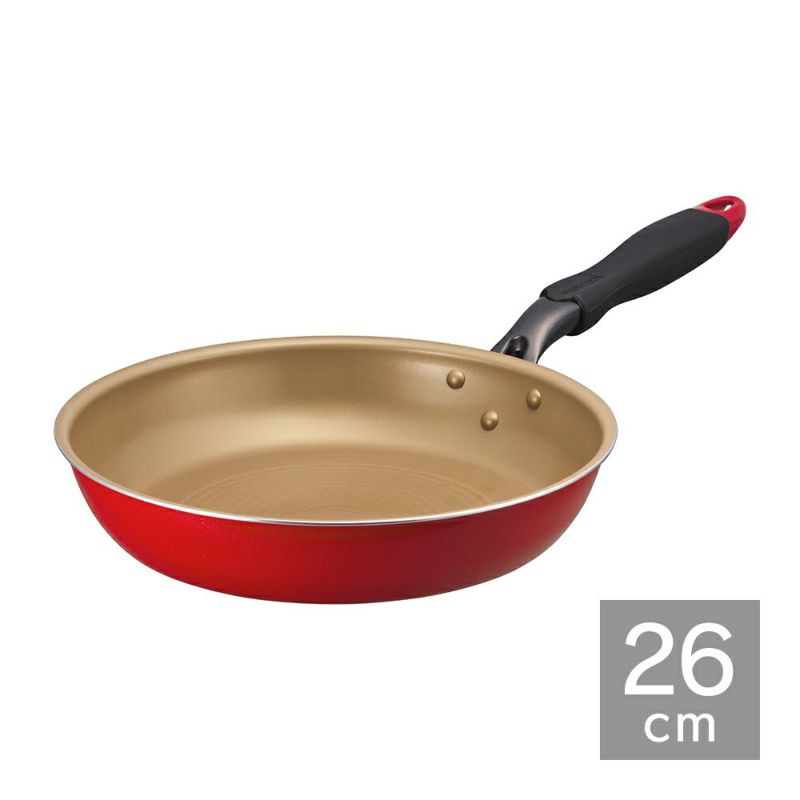 evercook IHフライパン26cm レッド ※4/9~4/15頃より順次発送予定