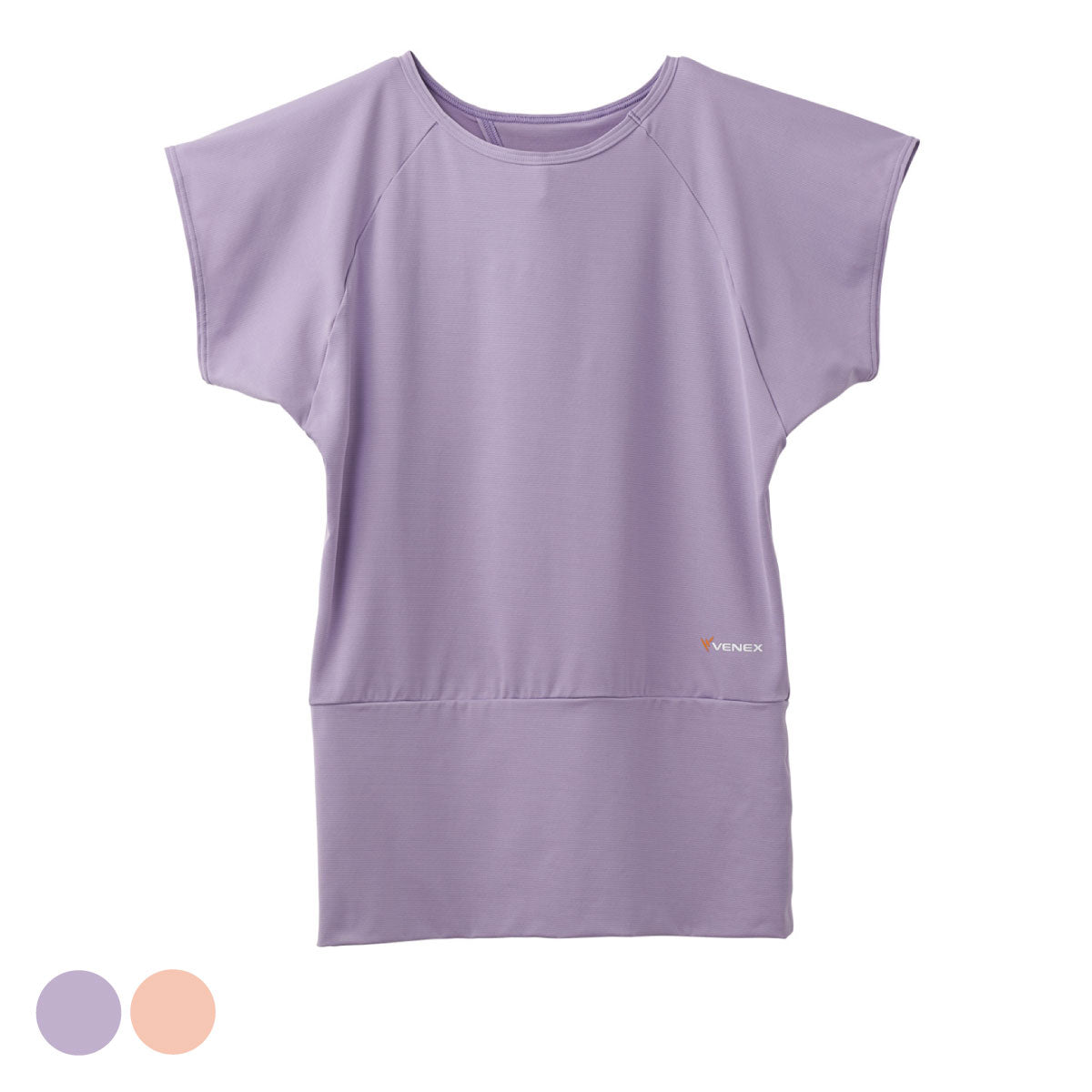 【ヨガウェア🧘】VENEX リカバリー ヨガウェア バックオープンTシャツ レディース -ラベンダー- ※4/16-22頃より配送予定
