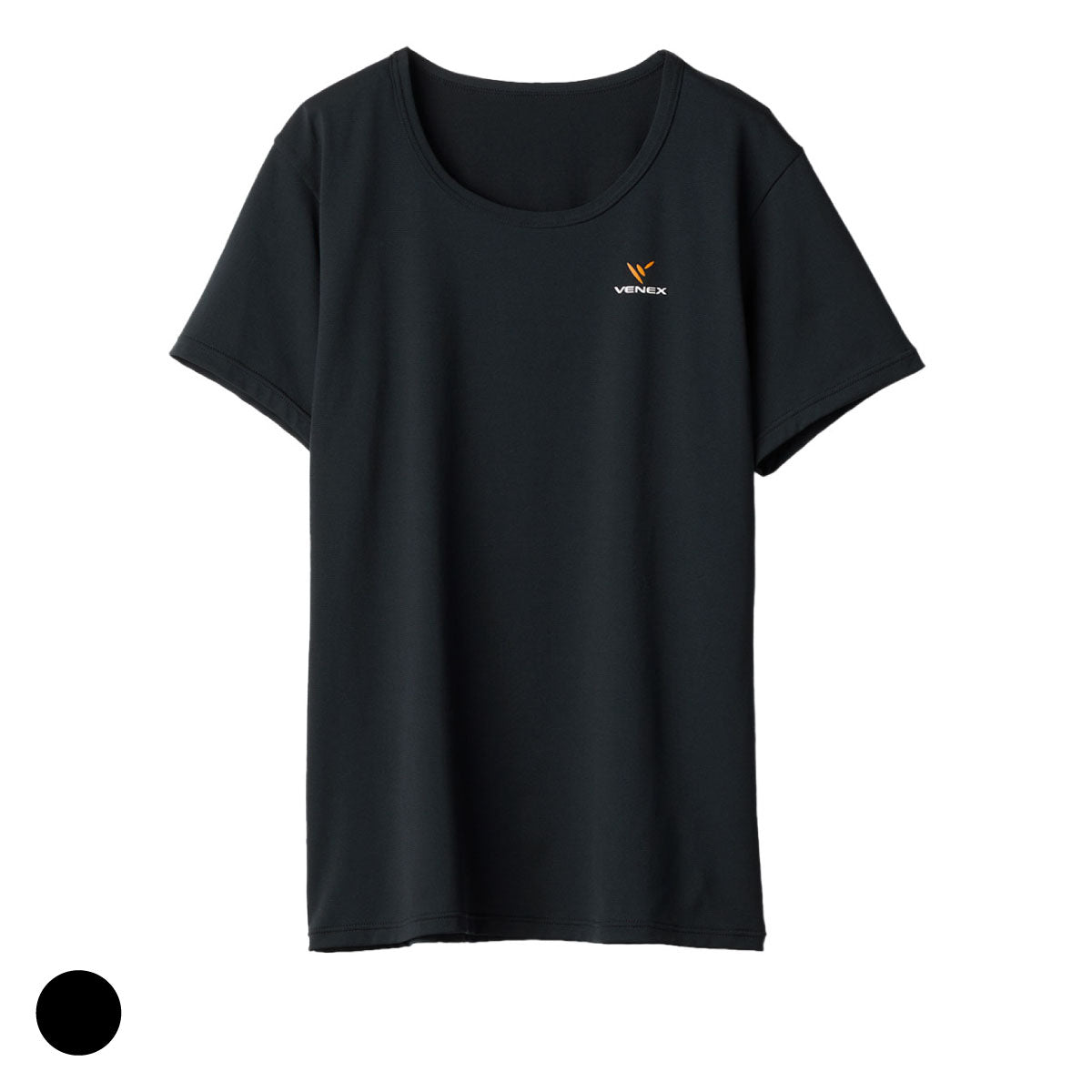 【ベーシックウェア🤝】VENEX リフレッシュ Tシャツ レディース -ブラック- ※4/16-22頃より配送予定