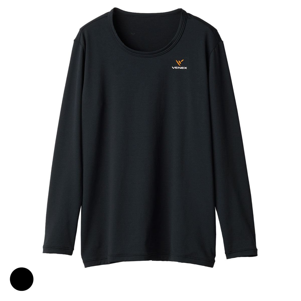 【ベーシックウェア🤝】VENEX リフレッシュ Tシャツロングスリーブ レディース -ブラック- ※4/16-22頃より配送予定