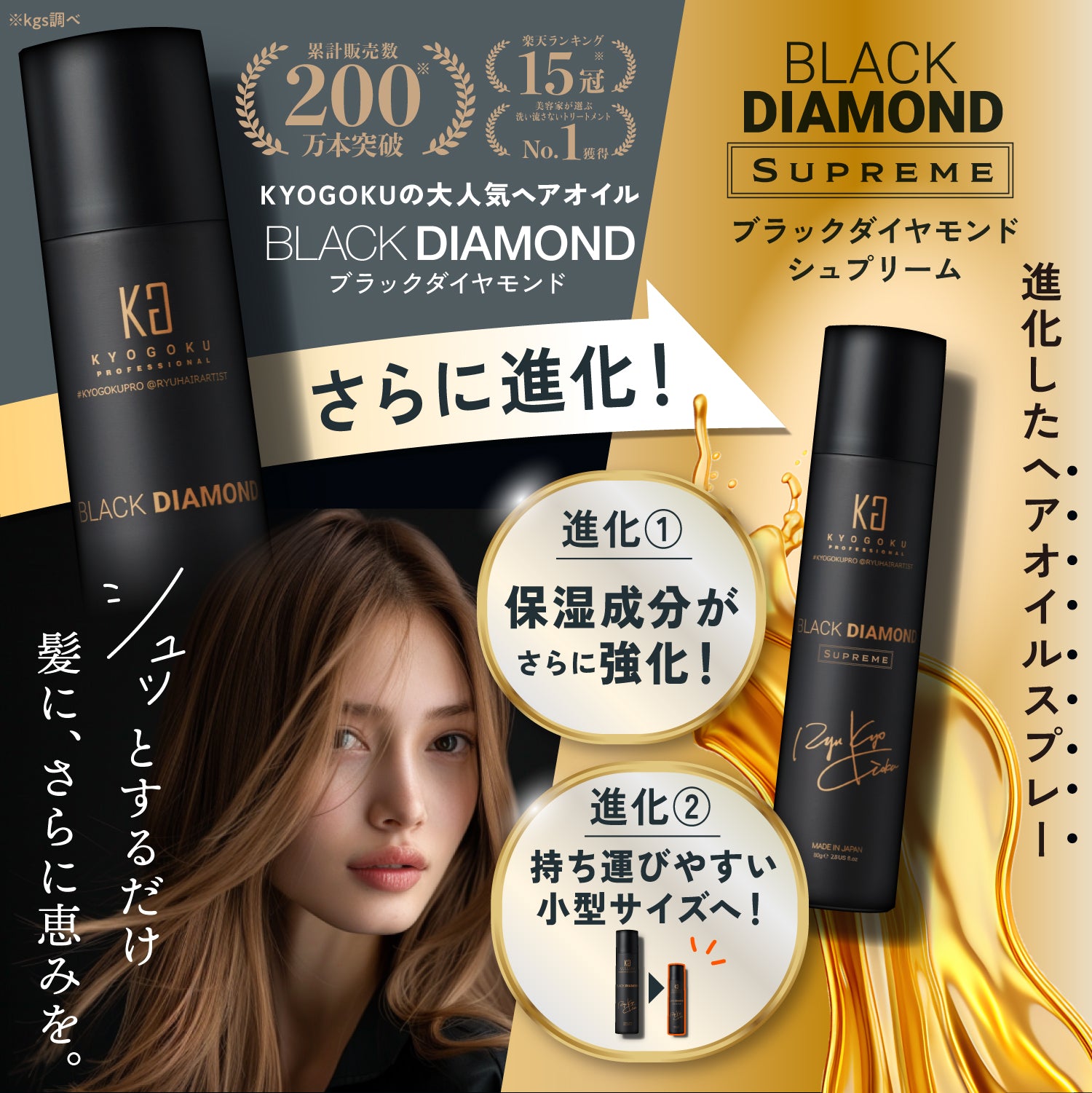 【KYOGOKU ★セット】 ブラックダイヤモンドシュプリーム 80g+コラーゲンブースト1個セット ※8/6~12迄に順次発送予定