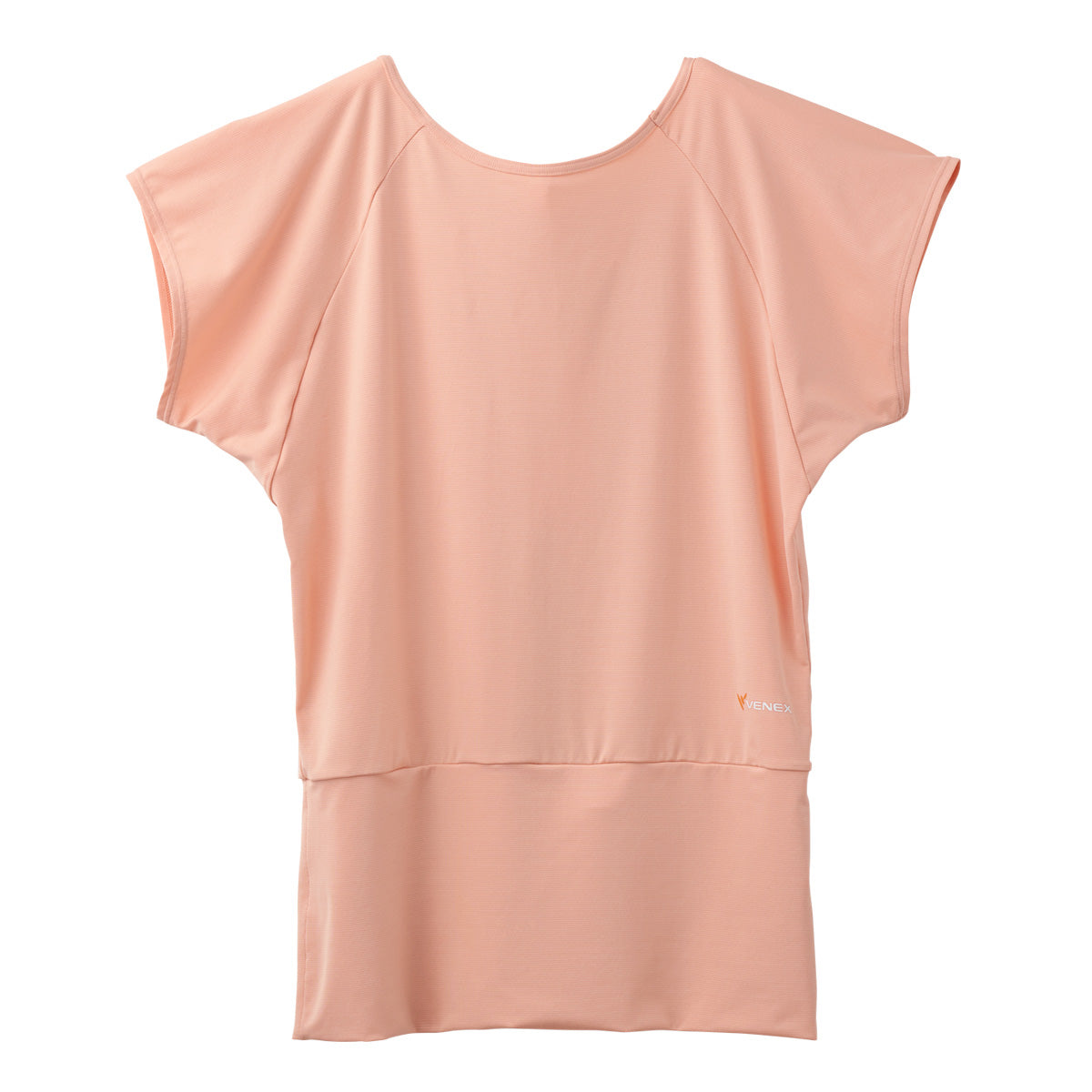 【ヨガウェア🧘】 VENEX リカバリー ヨガウェア バックオープンTシャツ レディース -コーラル- ※4/16-22頃より配送予定