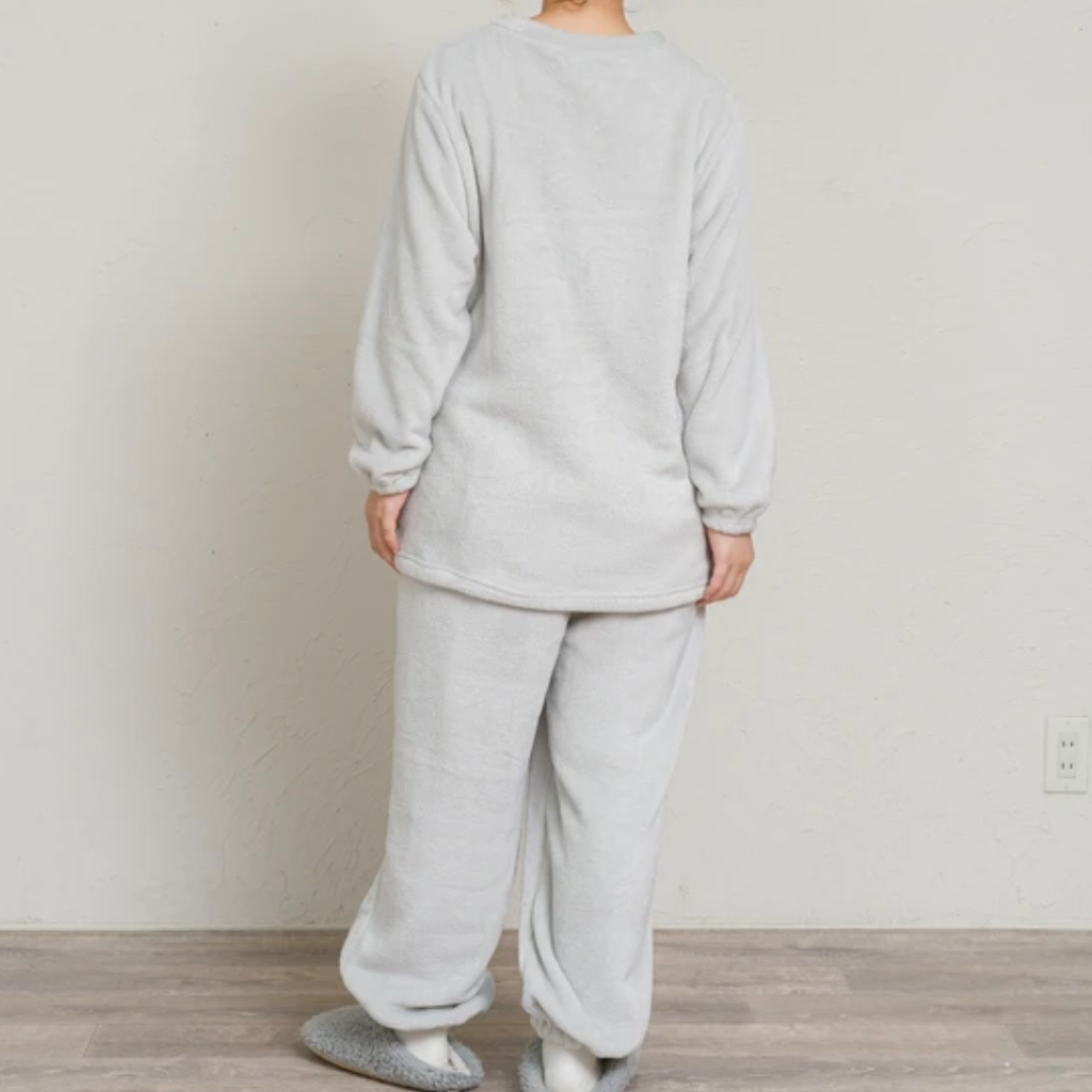 フランネルチュニック上下セット -グレー- ※10/28~11/2頃より順次配送予定