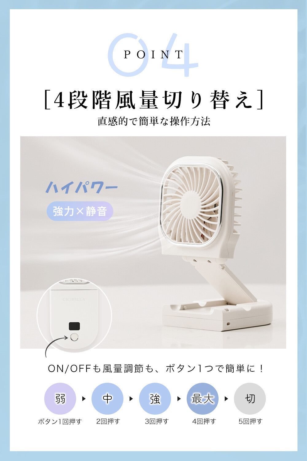 5wayハンディファン -パールレース- ※7/16-7/22迄に順次発送予定