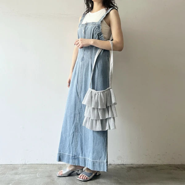 ラメプリーツティアードバッグ -オフ- ※6/18~24迄に順次発送予定