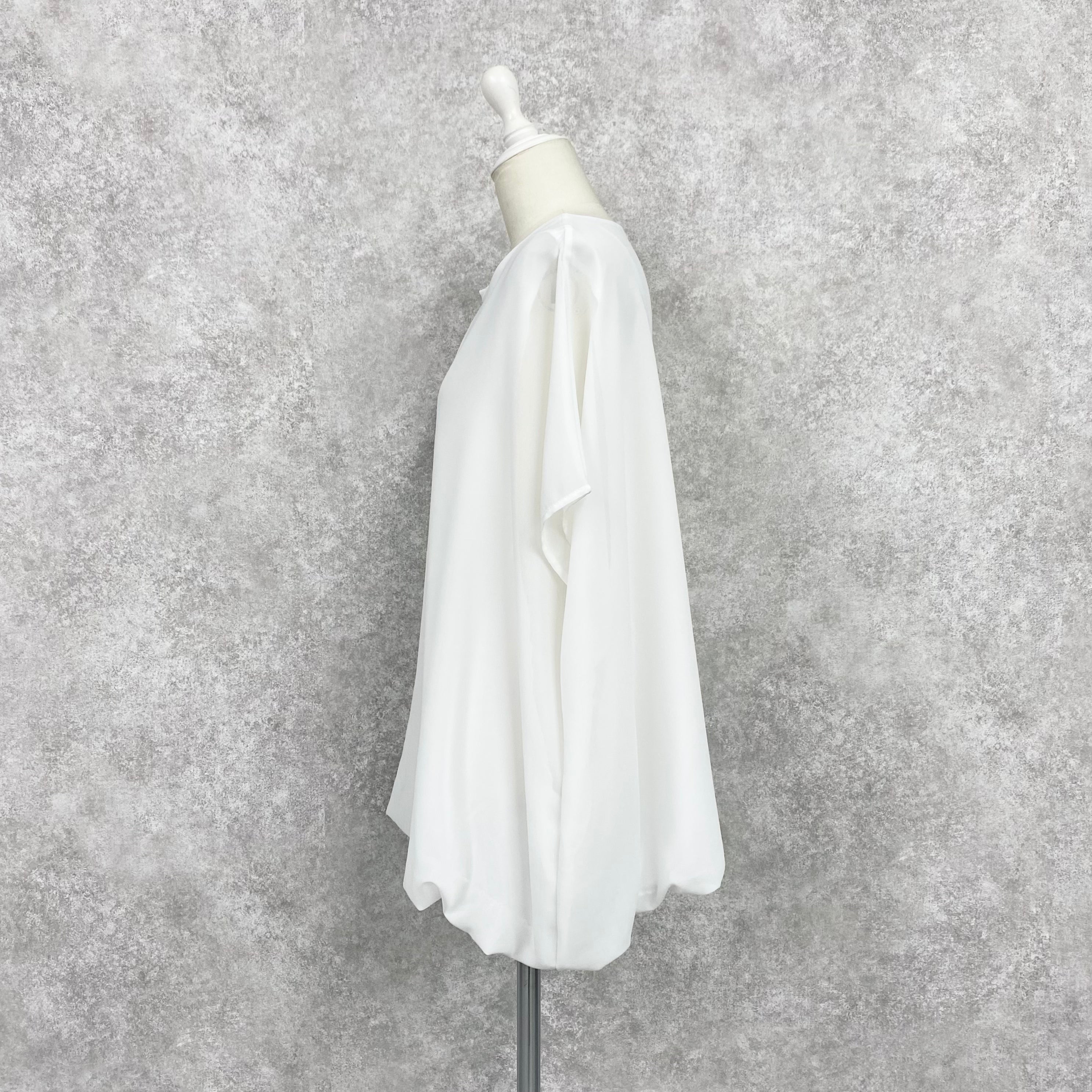 【ASYMM】MISTY CHIFFON BLOUSE -white- ※7/28〜8/1迄に順次発送