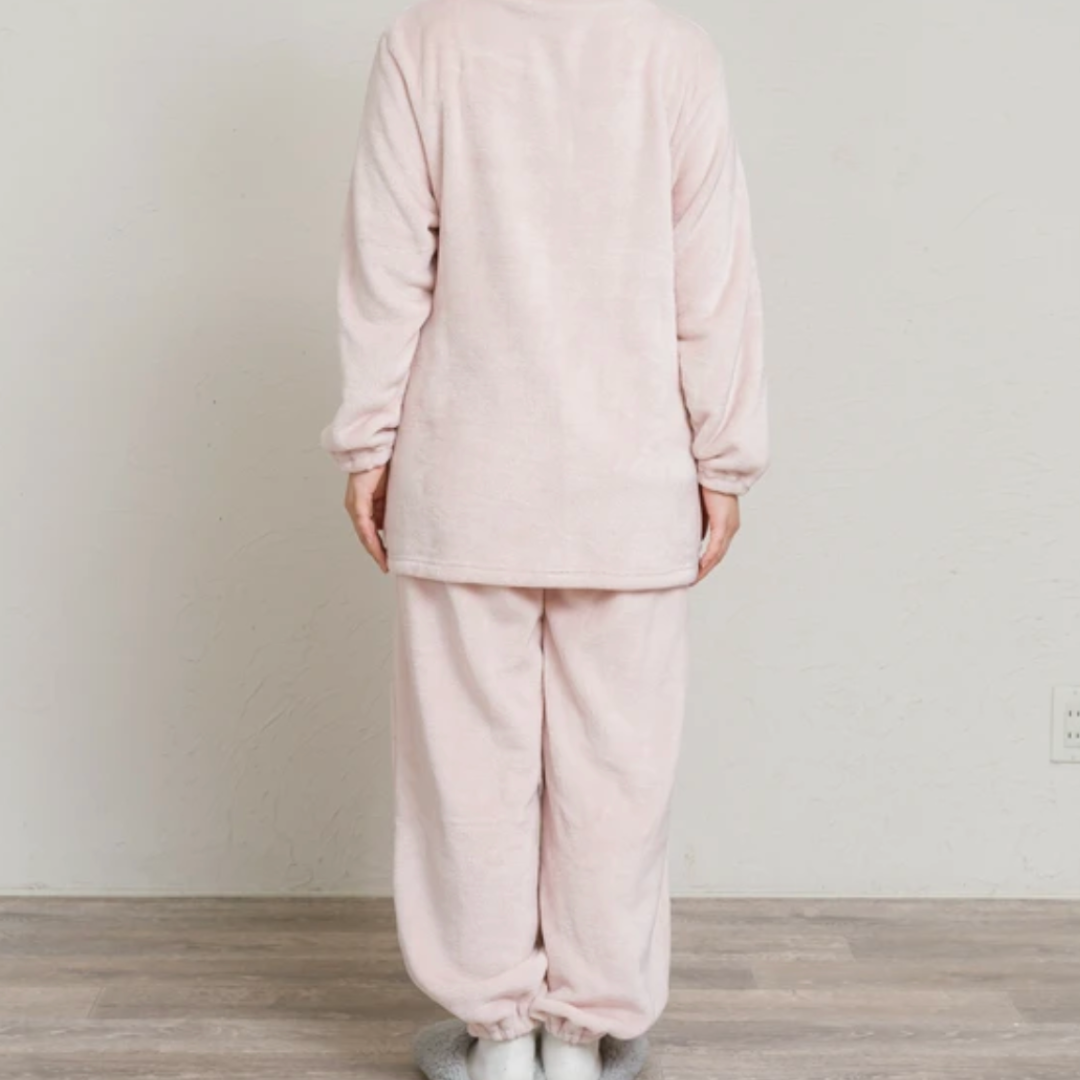 フランネルチュニック上下セット -ピンク- ※10/28~11/2頃より順次配送予定
