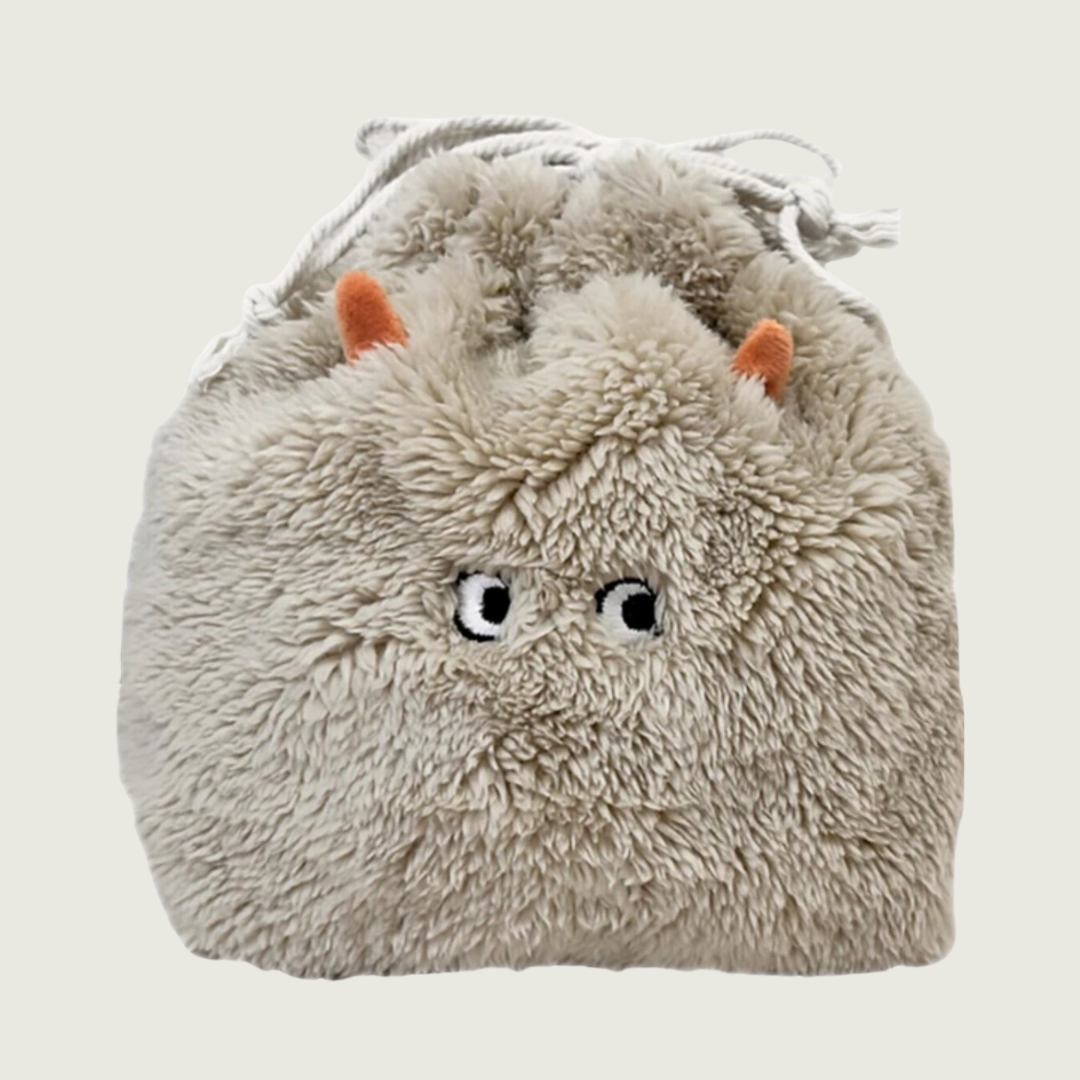 Furry もこもこ巾着 -ベージュ- ※11/19-25頃より順次配送予定