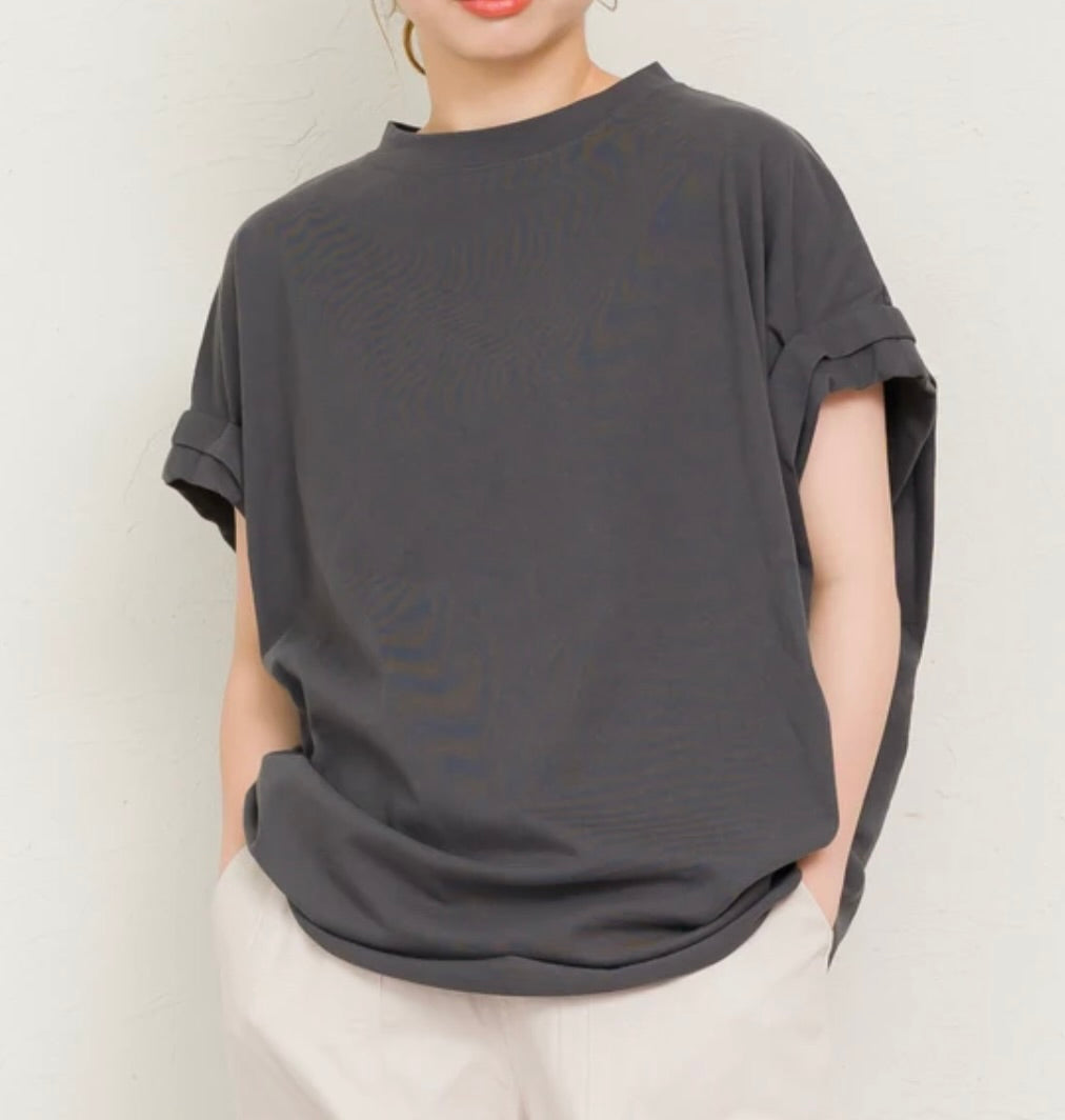 タックスリーブ半袖PO-チャコール- ※7/16~22頃より順次発送