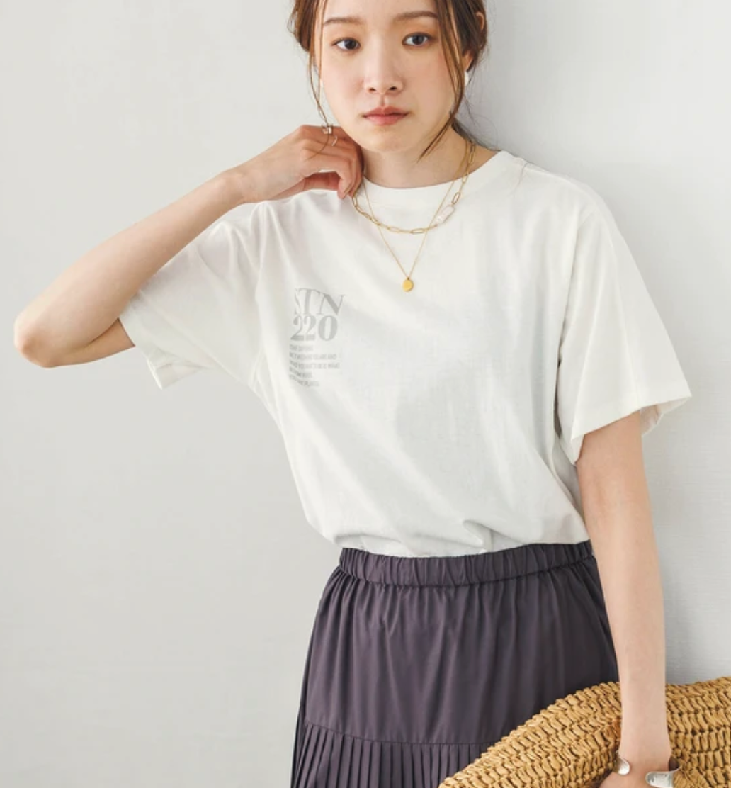 【hunch】 USAコットンOE天竺 ロゴTシャツ -オフホワイト- ※3月26日~4月1日迄に順次発送予定