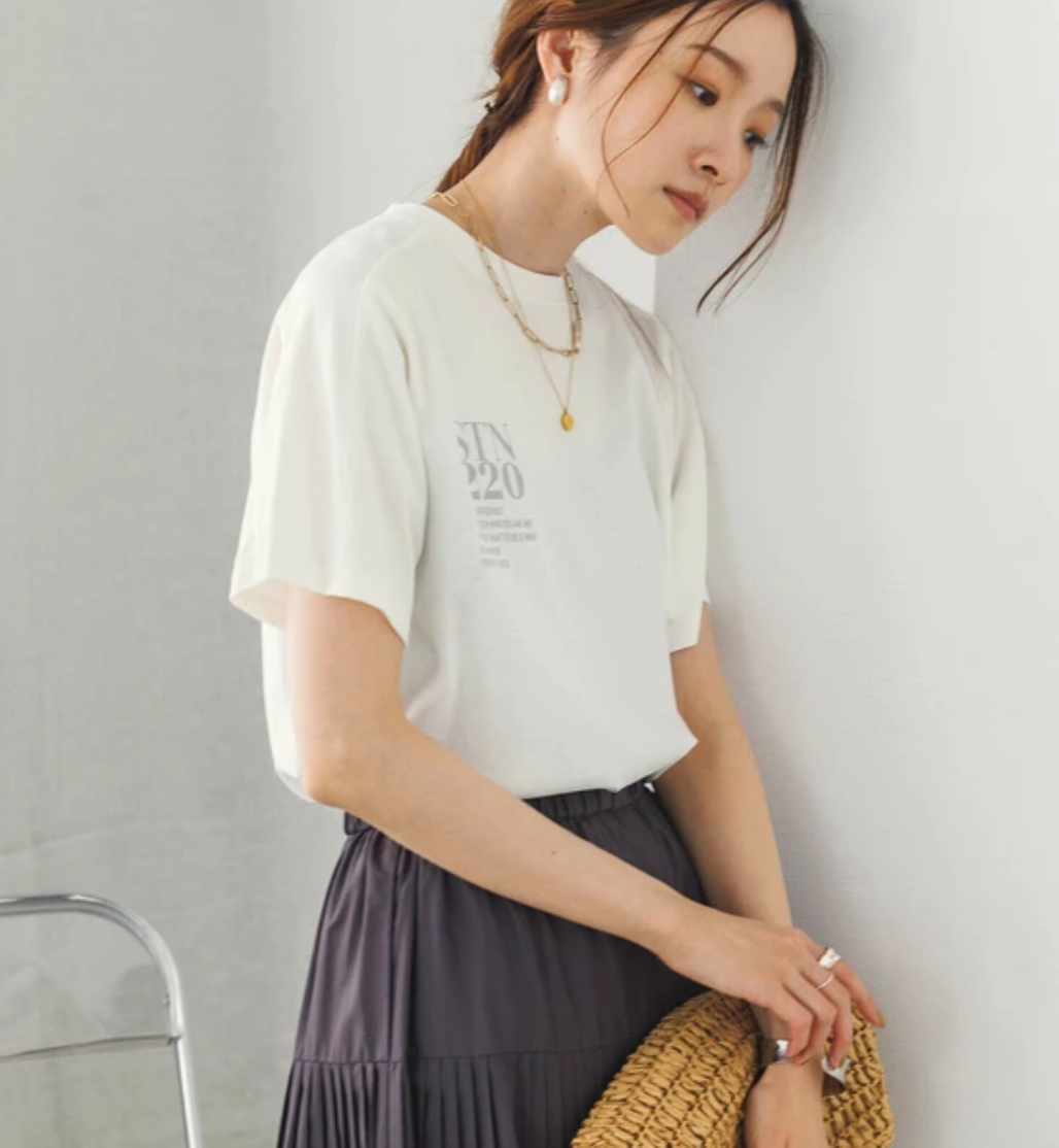 【hunch】 USAコットンOE天竺 ロゴTシャツ -オフホワイト- ※3月26日~4月1日迄に順次発送予定