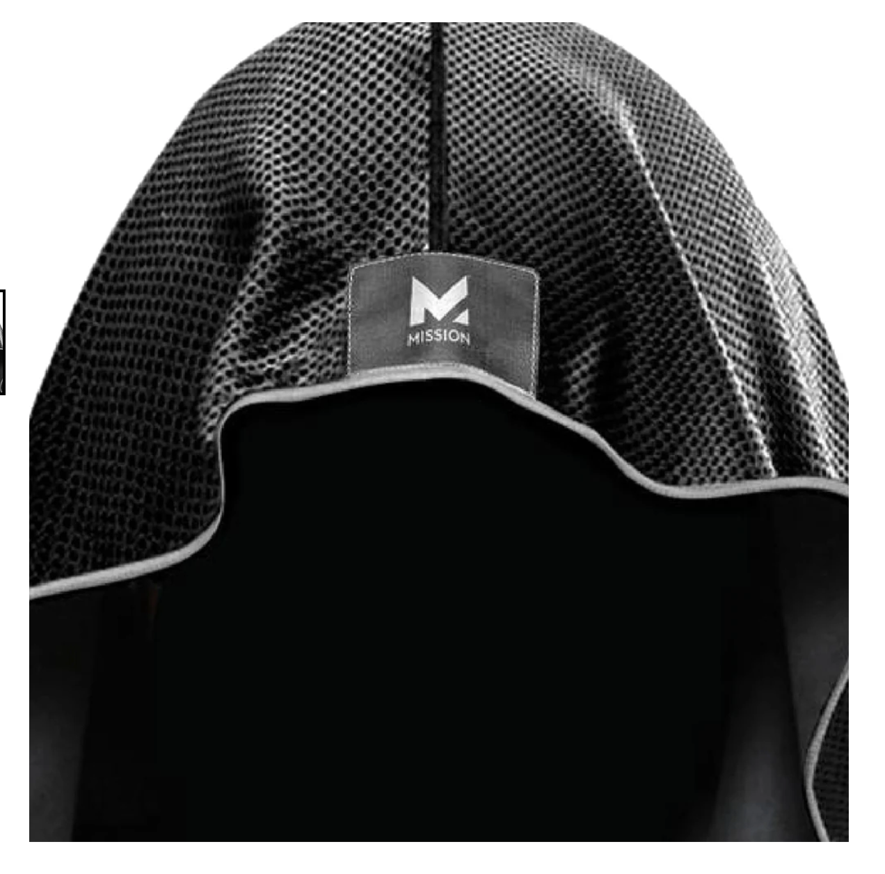 ⑦【MISSION】フェス、スポーツ観戦におすすめ! フーディータオル -ブラック- ※3/26~4/1迄に順次発送予定