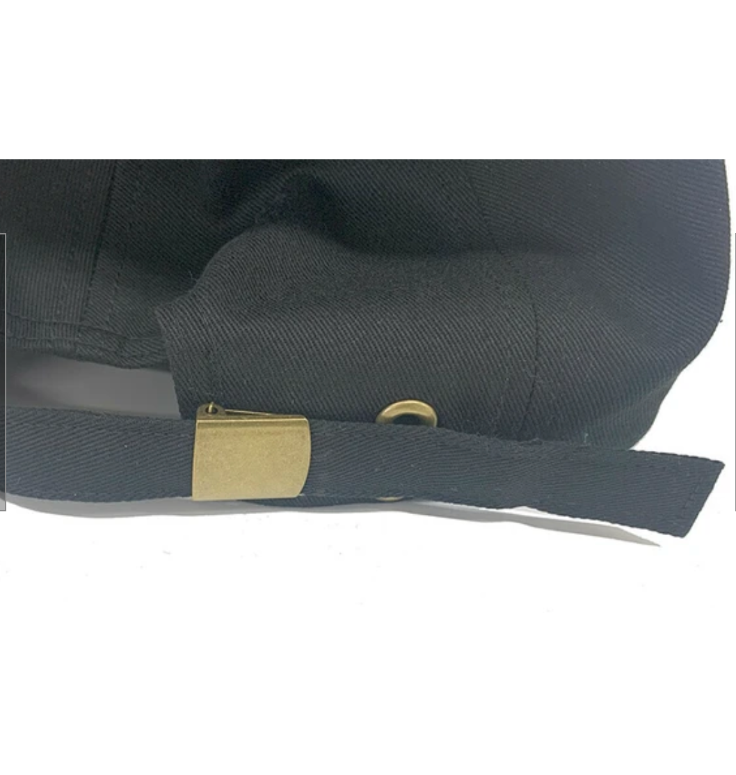 ブリム幅広ツイル無地キャップ -ブラック- ※7/23〜29迄に順次発送予定