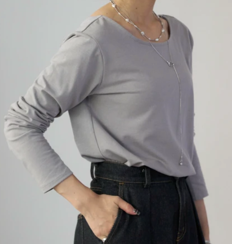 バックオープンロンT -グレー- ※4/9~15迄に順次発送予定