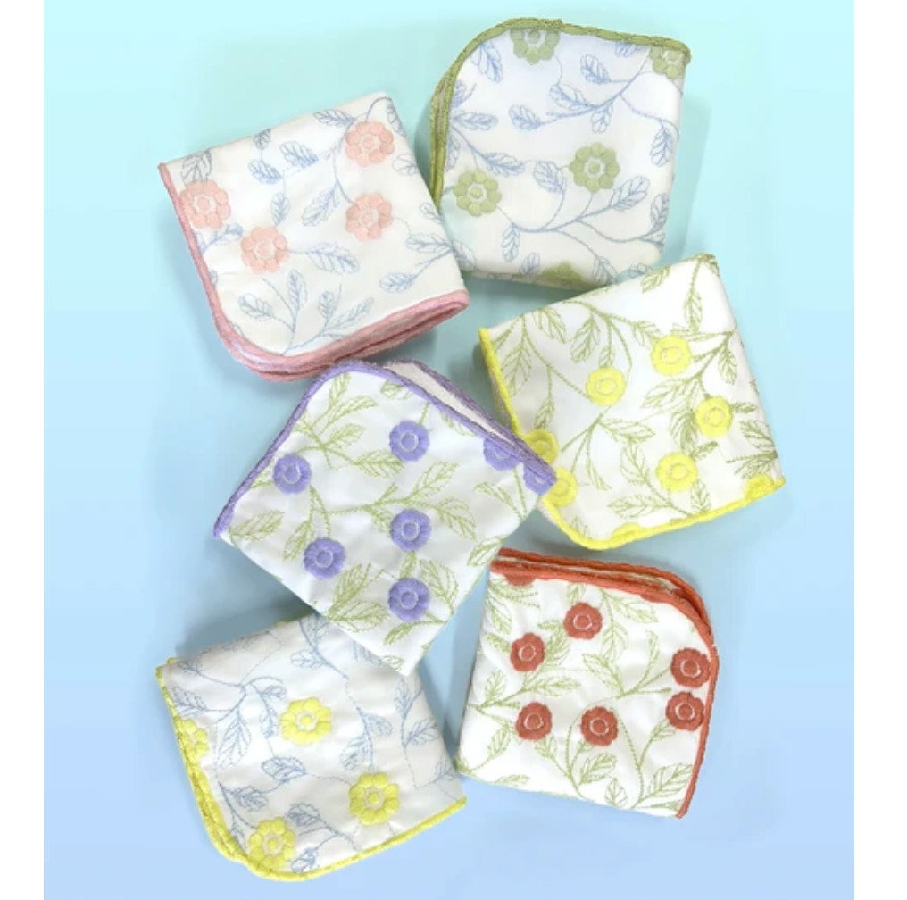 エンブロイダリーハンカチタオル -FLORET2 イエロー- ※4/16~4/22頃より順次発送