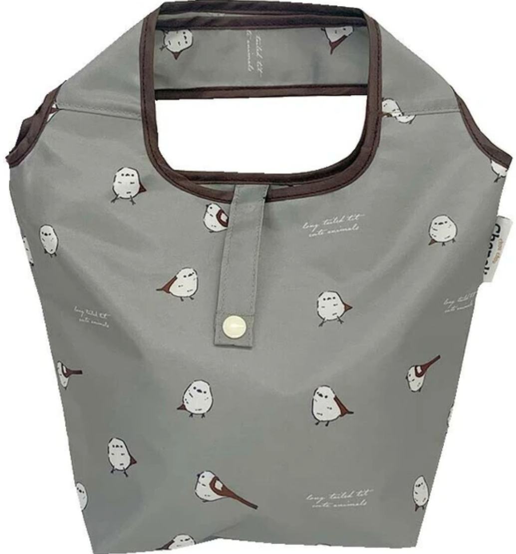 保冷ミニランチバッグ エコバッグ -シマエナガ(グレー)- ※4/16~4/22迄に順次発送予定