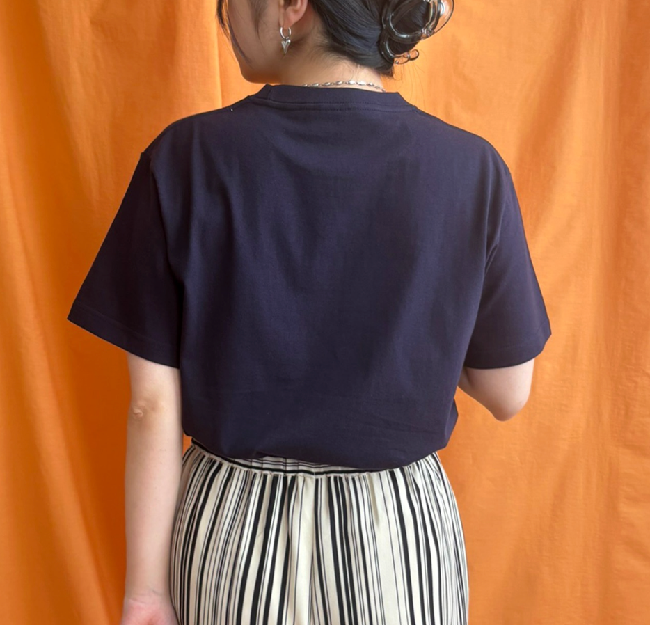 【 LHELBIE】DEFIフロッキーロゴTシャツ -ネイビー- ※4/30~5/6迄に順次発送予定