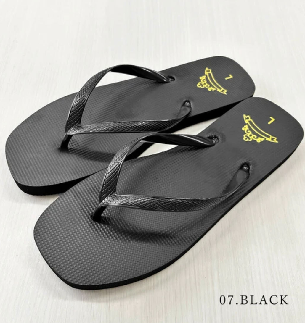スクエアビーチサンダル -ブラック- ※4/23~4/29頃に順次発送予定