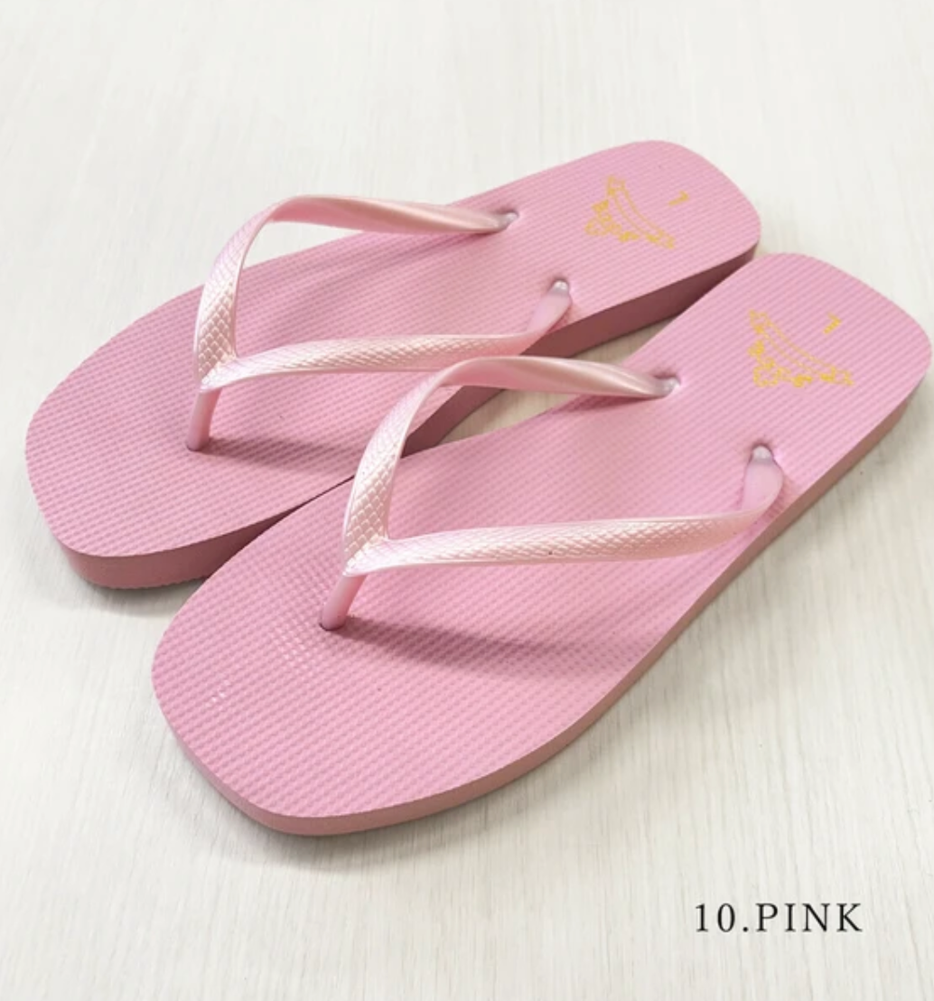 スクエアビーチサンダル -ピンク- ※4/23~4/29頃に順次発送予定