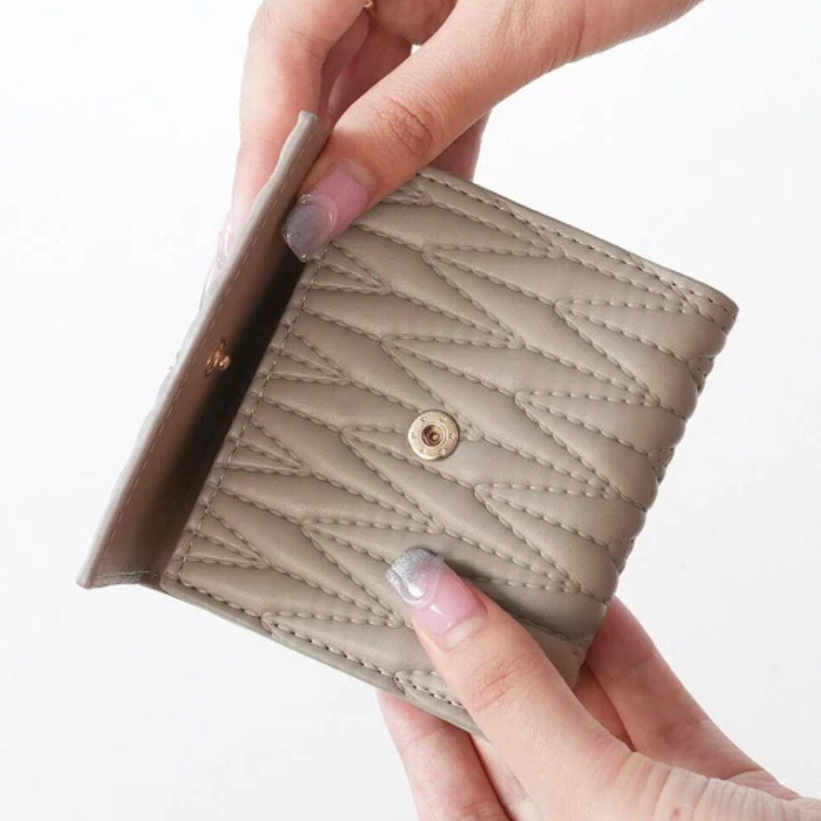 ボックスコイン3ツ折財布 ロージア -グレー- ※7/16〜22迄に順次発送予定