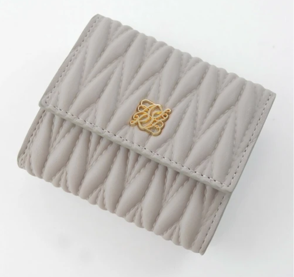 ボックスコイン3ツ折財布 ロージア -グレー- ※7/16〜22迄に順次発送予定