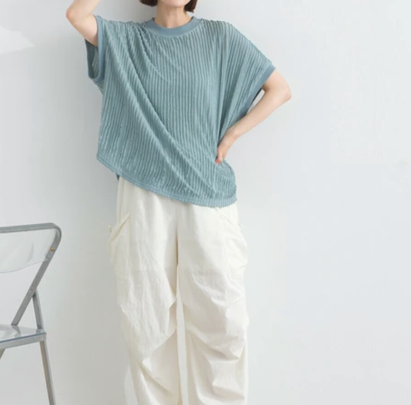天竺編みビッグTシャツ -ライトブルー- ※7/9〜15迄に順次発送予定