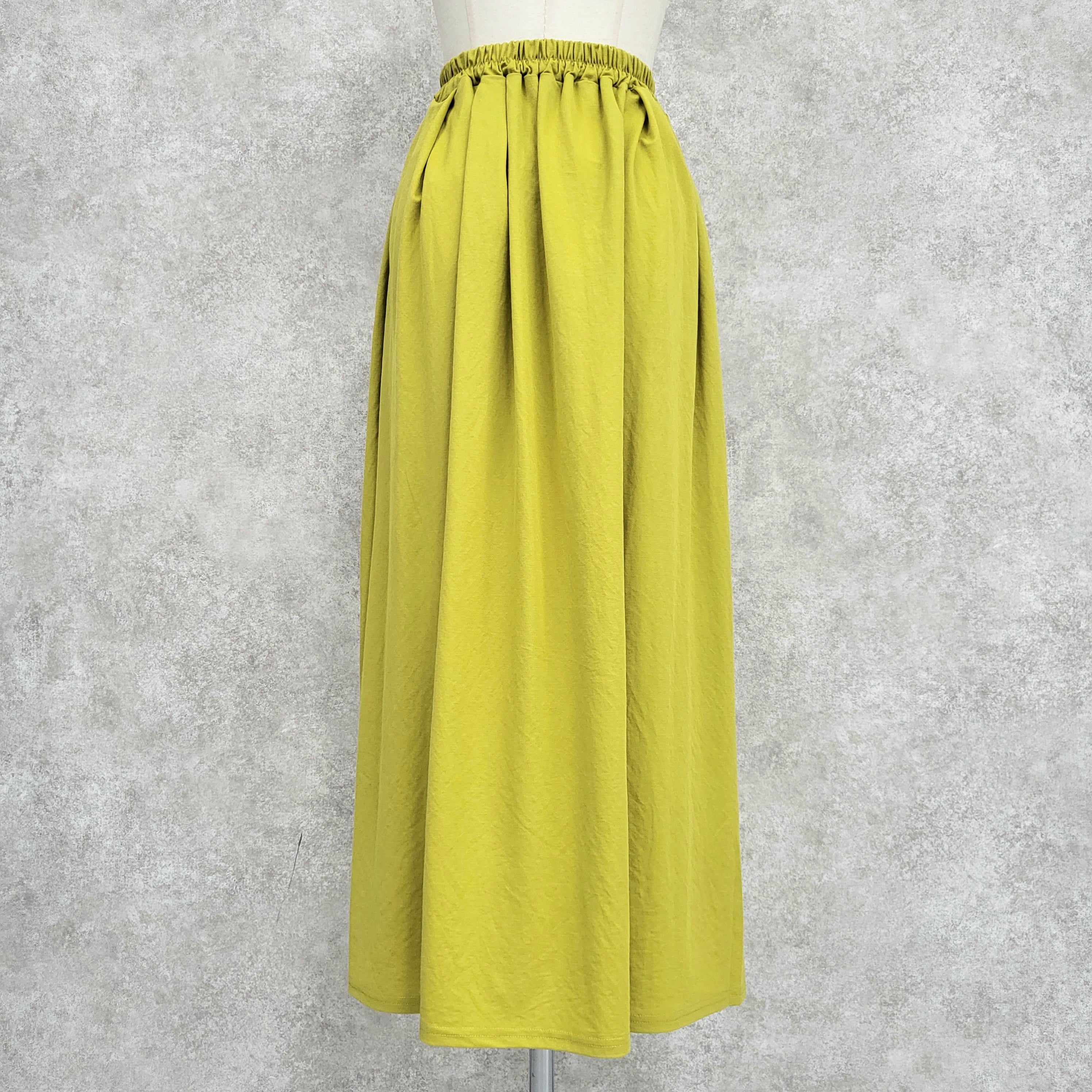 接触冷感ギャザースカート -イエロー- ※7/2~7/8迄に順次発送予定