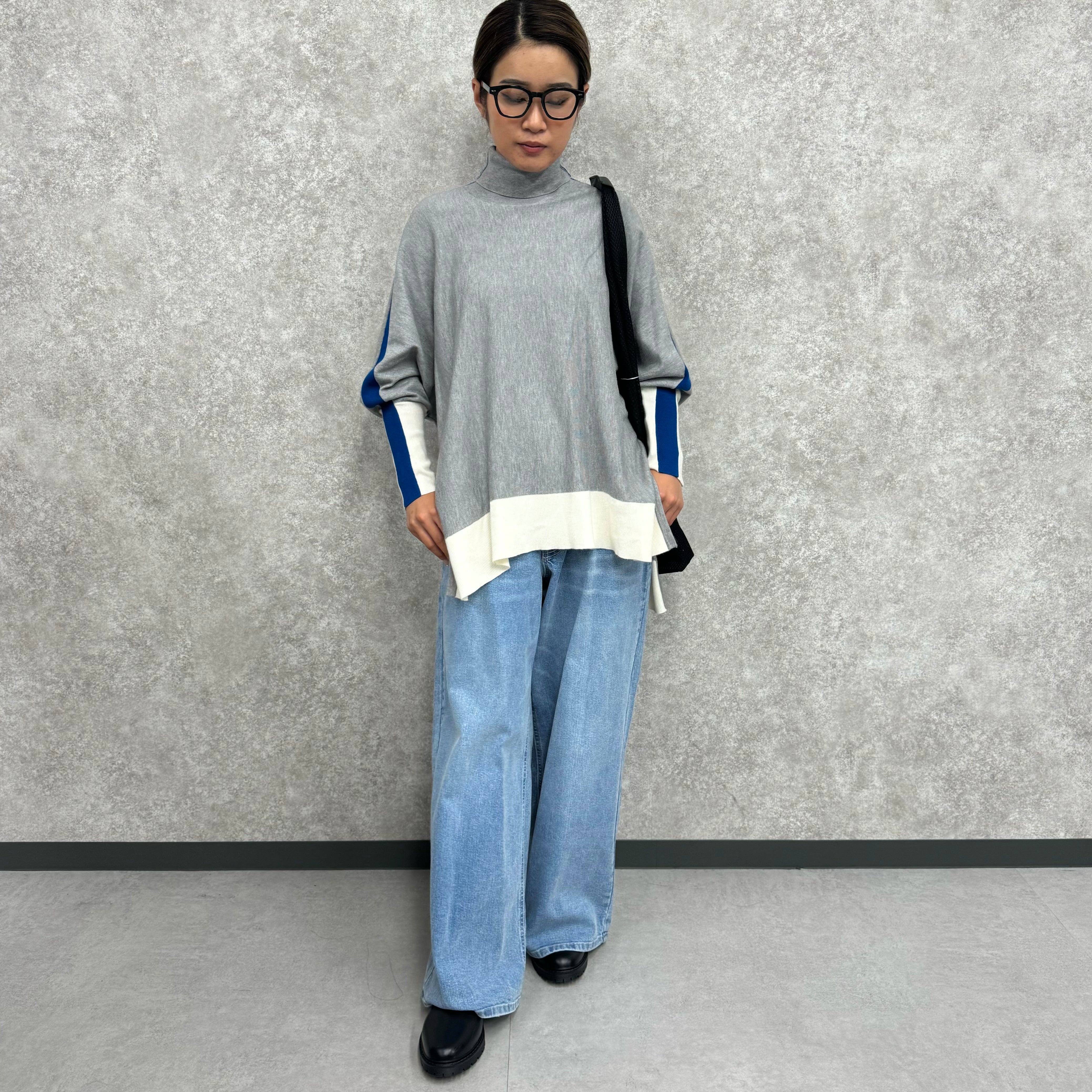 【PRIORITY】ワイドデニムスパンツ サックス 38サイズ ※9月中旬より順次発送予定