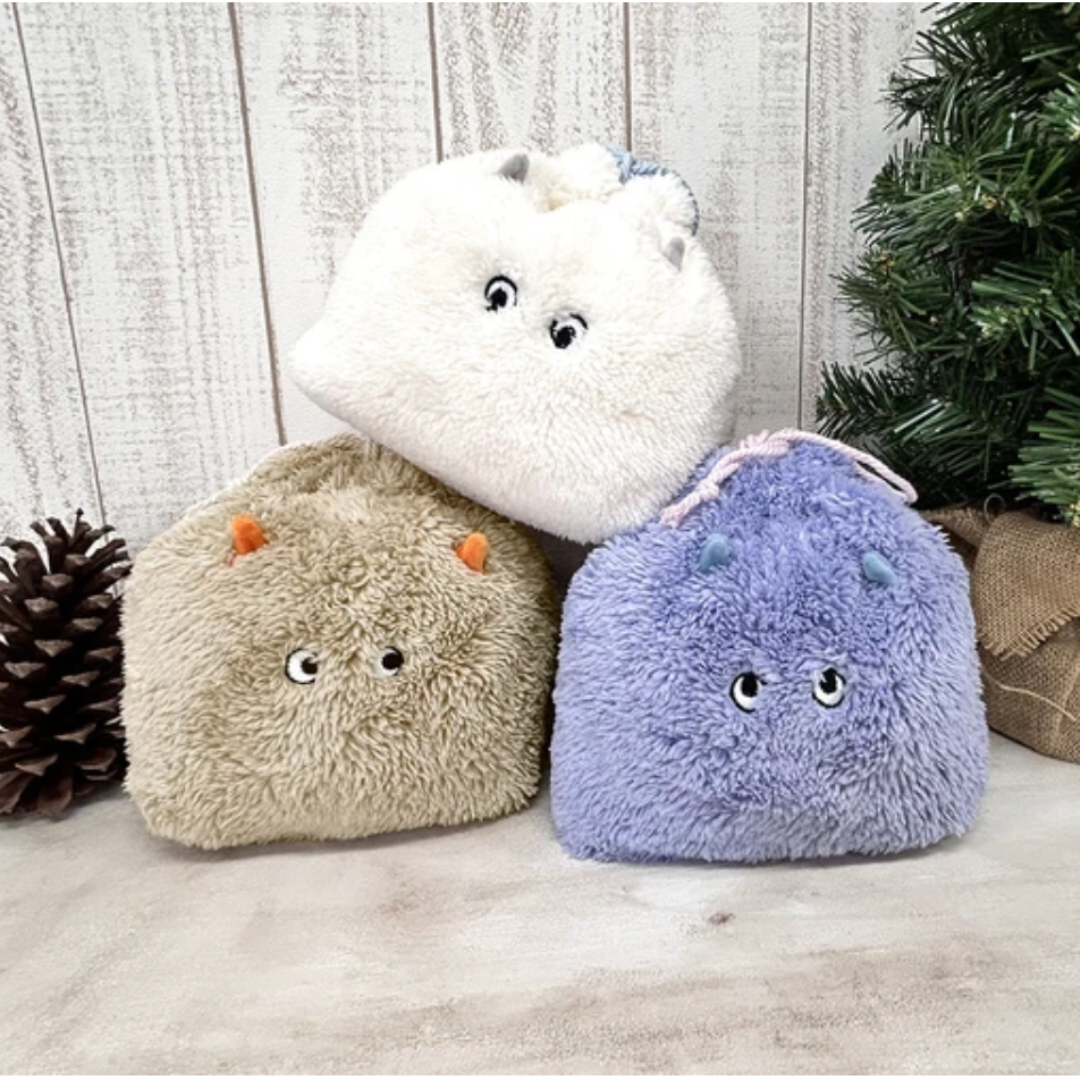 Furry もこもこ巾着 -ベージュ- ※11/19-25頃より順次配送予定