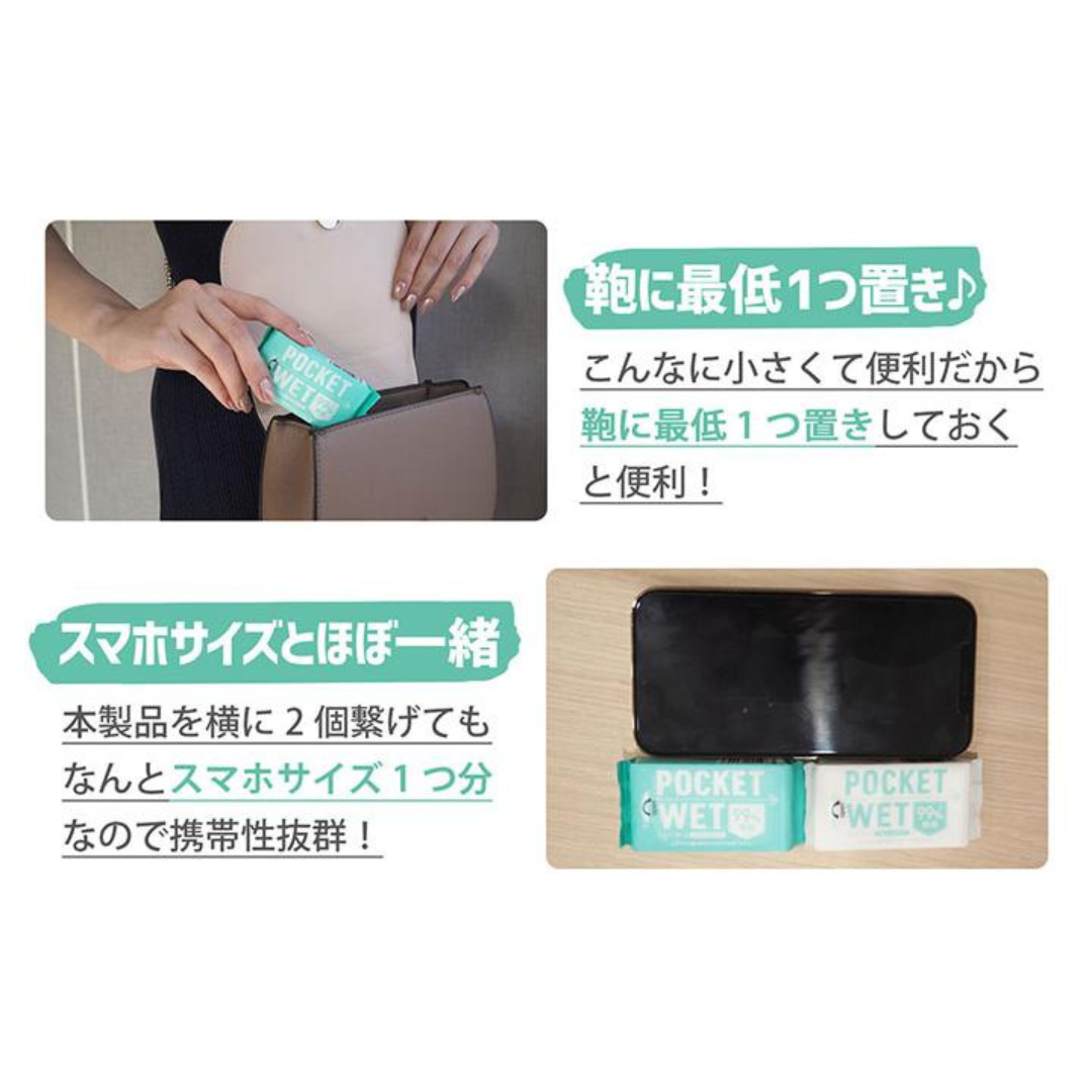 【医食同源】POCKET WET 8枚×8個(64枚入) ※4/16〜22より順次発送予定