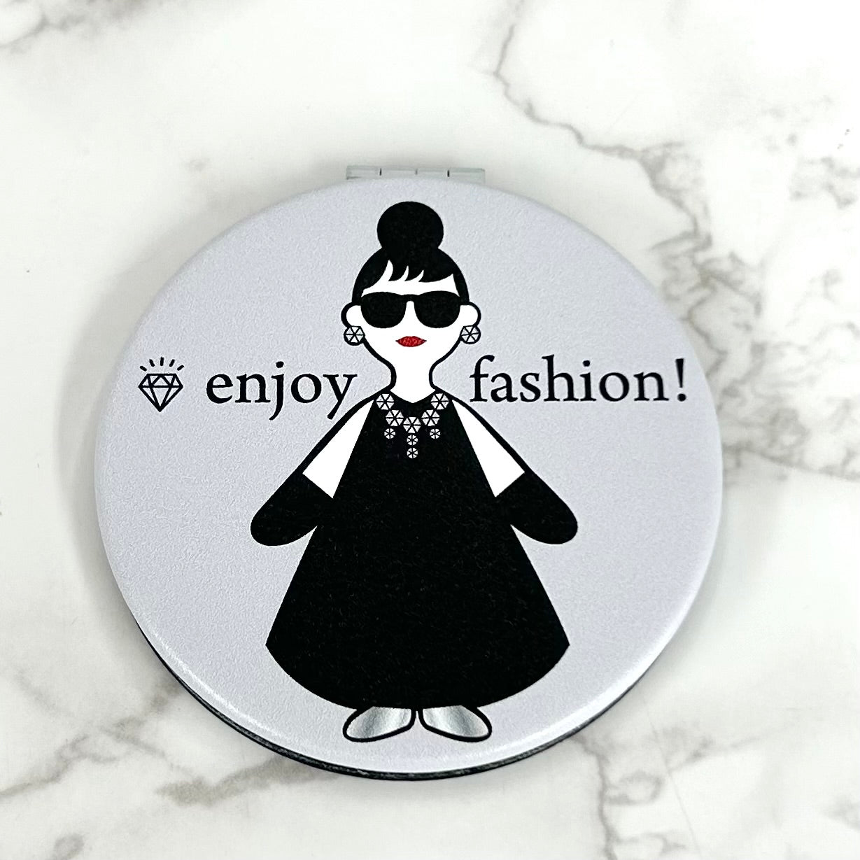 【HAPPYFACE】EMMA全身 折りたたみミラー グレー ※6/18〜24迄に順次発送予定