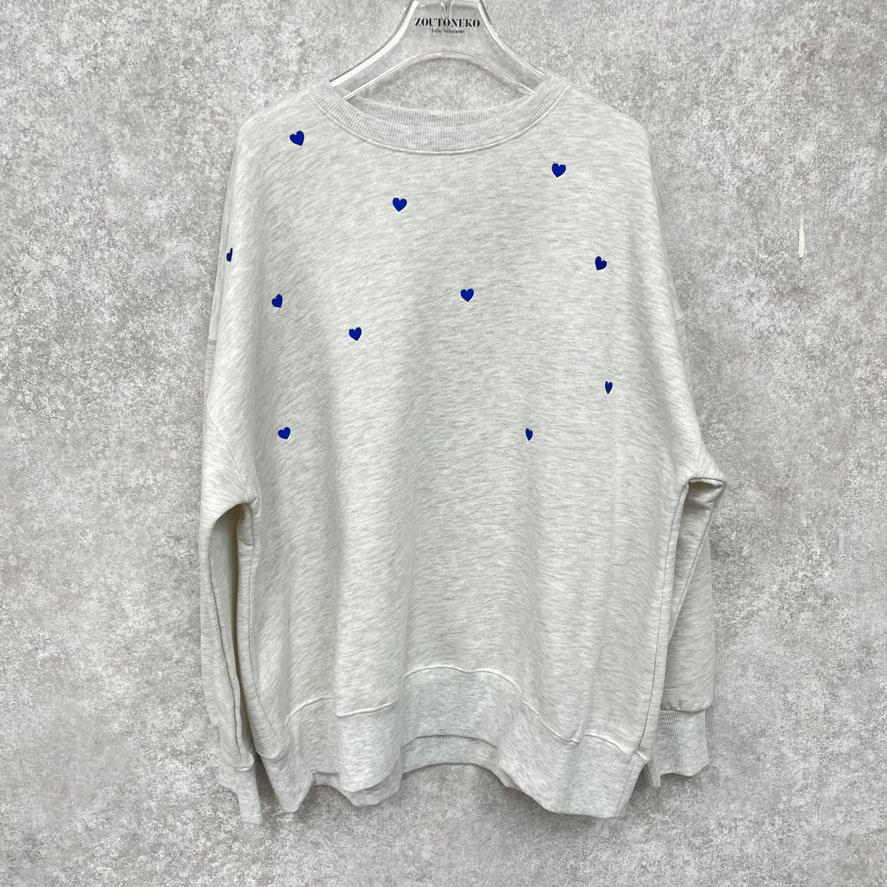 ランダムハート刺繍 杢オートミール ※1/14~1/20頃より順次発送予定