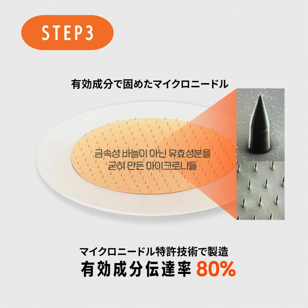 【NOLAHOUR】スポットイレイザー オレンジ マイクロニードルパッチ Step3 (12枚入り) / ニキビパッチ ※9/17-23より順次発送予定