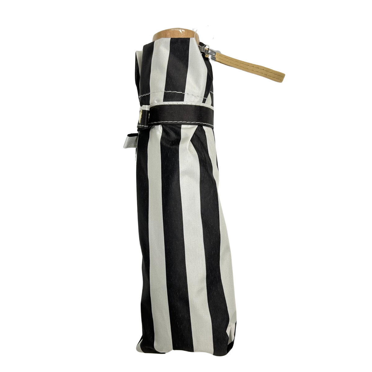 【HAPPYFACE】晴雨兼用折りたたみ傘 ストライプ GY ※5/28〜6/3迄に順次発送予定