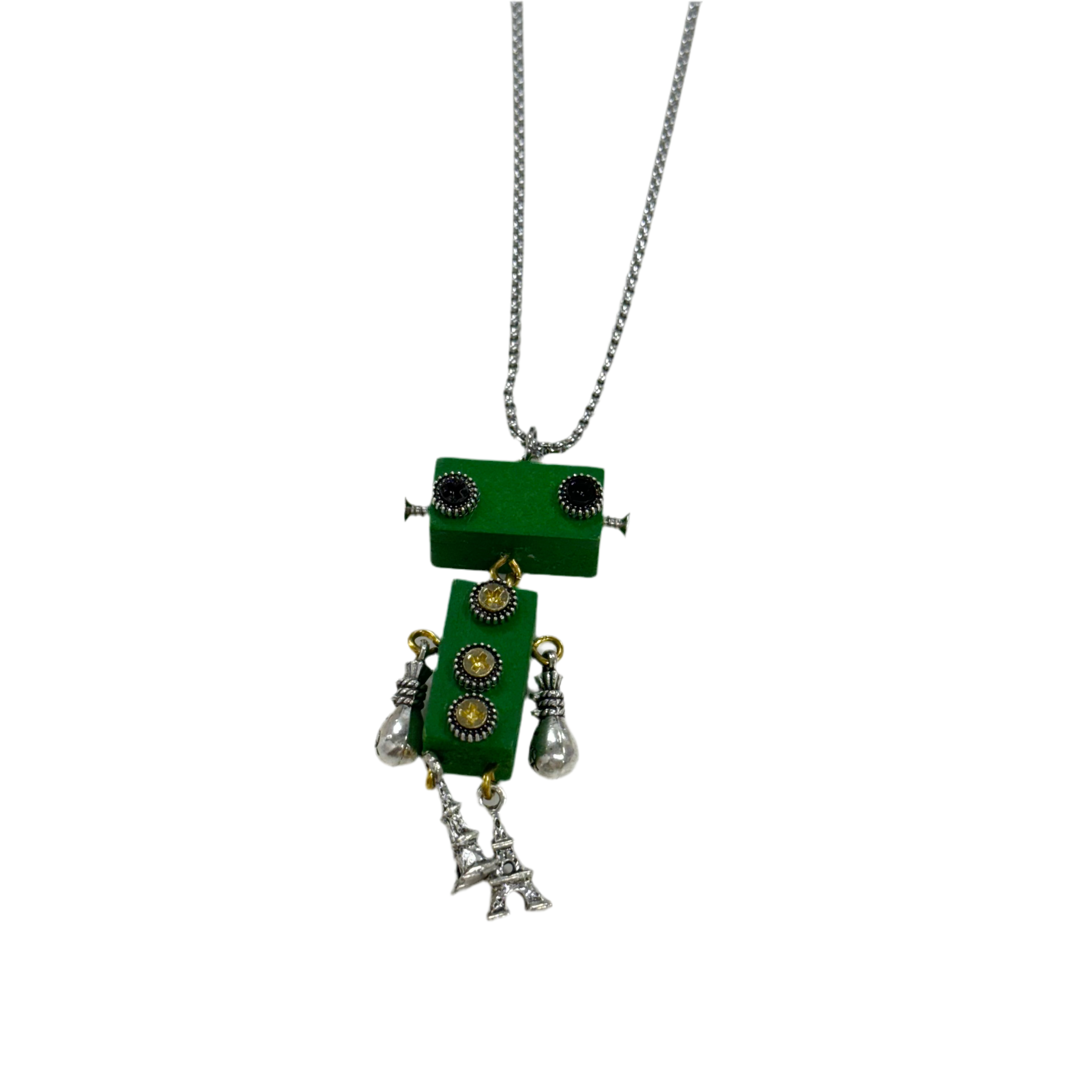 ロボットチャームネックレス グリーン ※10/29~11/4頃より順次発送予定