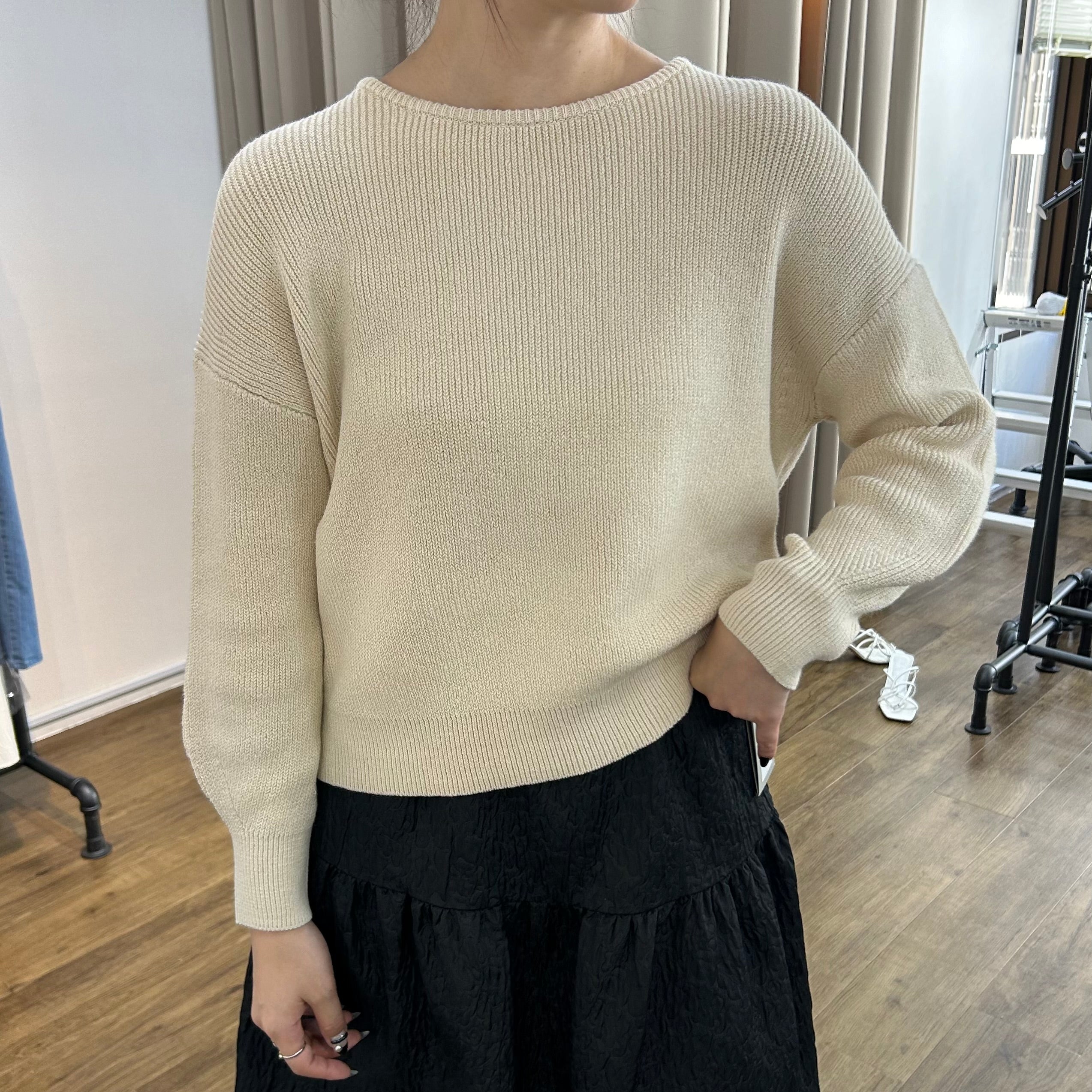 【PRIORITY】シンプルニット アイボリー 26 ※7/30-8/5頃〜順次配送予定