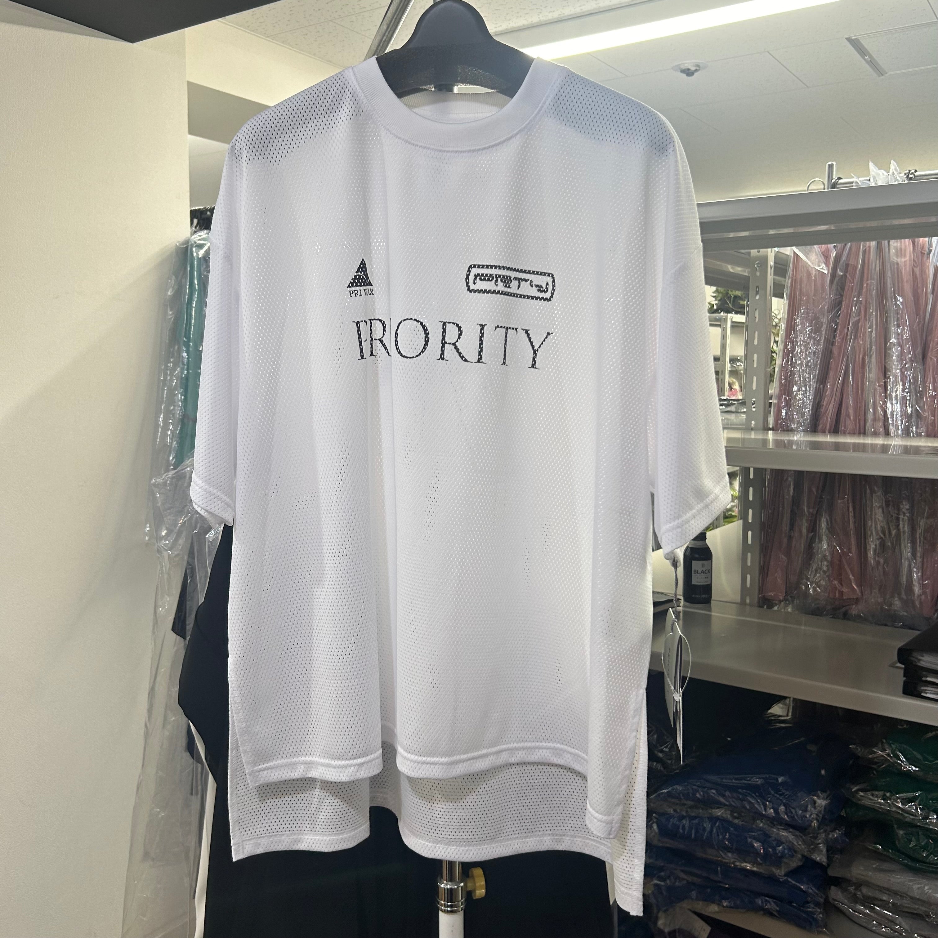 【PRIORITY】メッシュトップス ホワイト 10 ※9/3-9頃〜順次配送予定