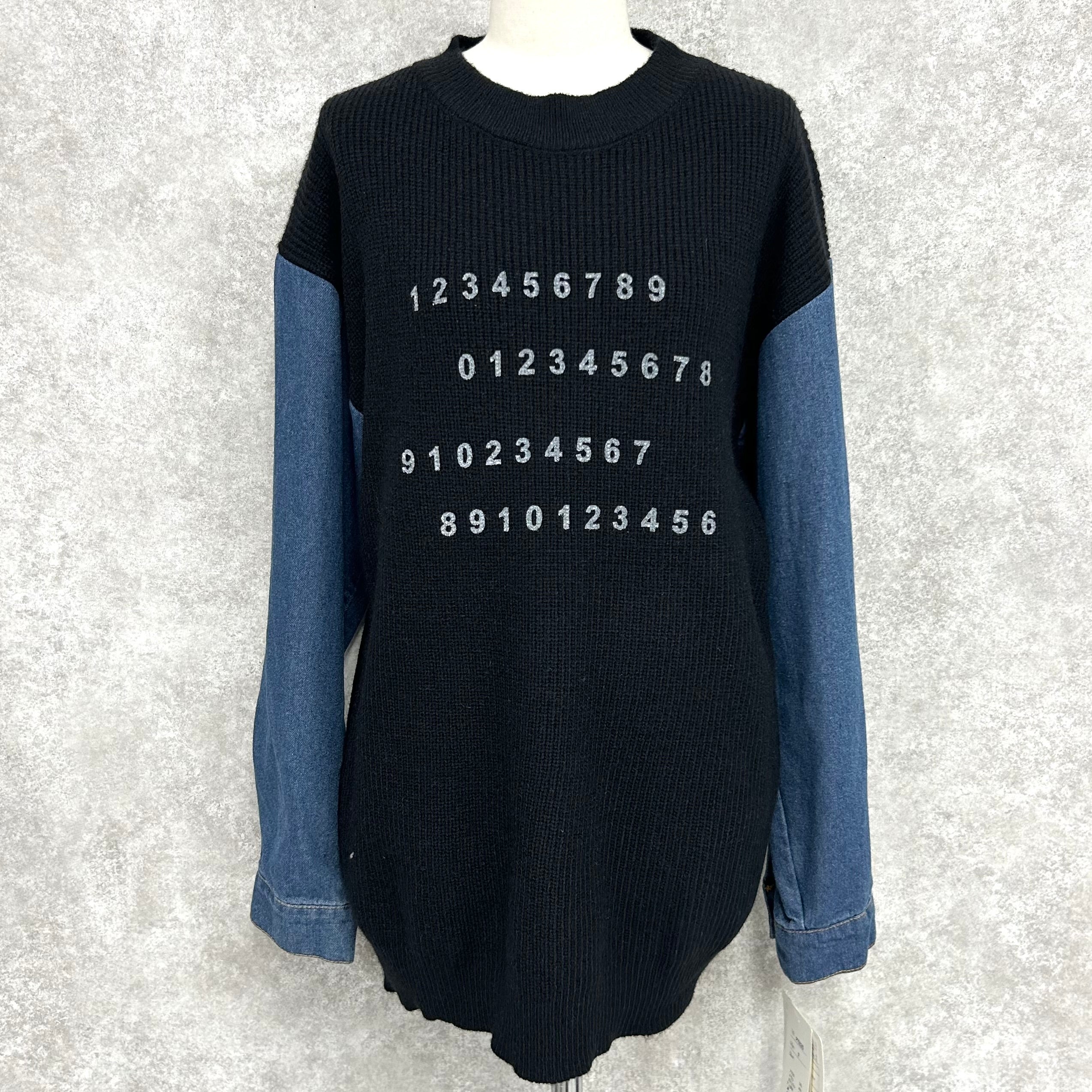 バイカラーロゴニット -ブラック- ※ハンガー納品 ※3/19〜25頃より順次発送予定