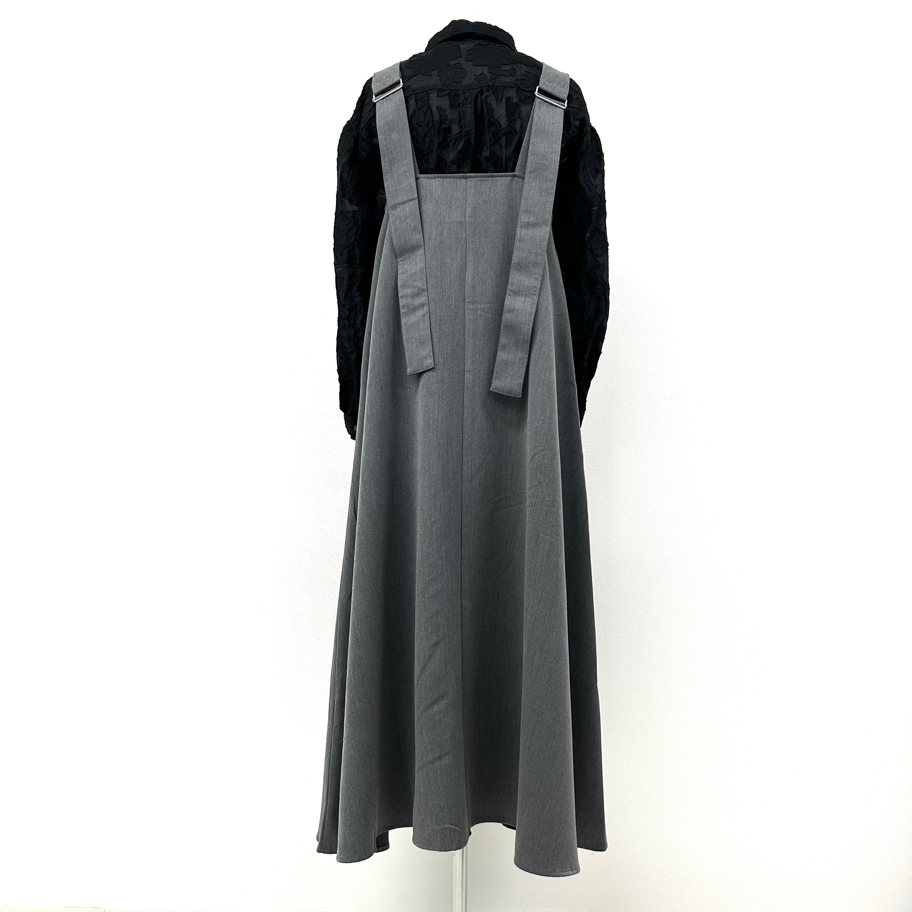 エステルツイルZIPワンピース -チャコール- ※10/22~28より順次発送予定