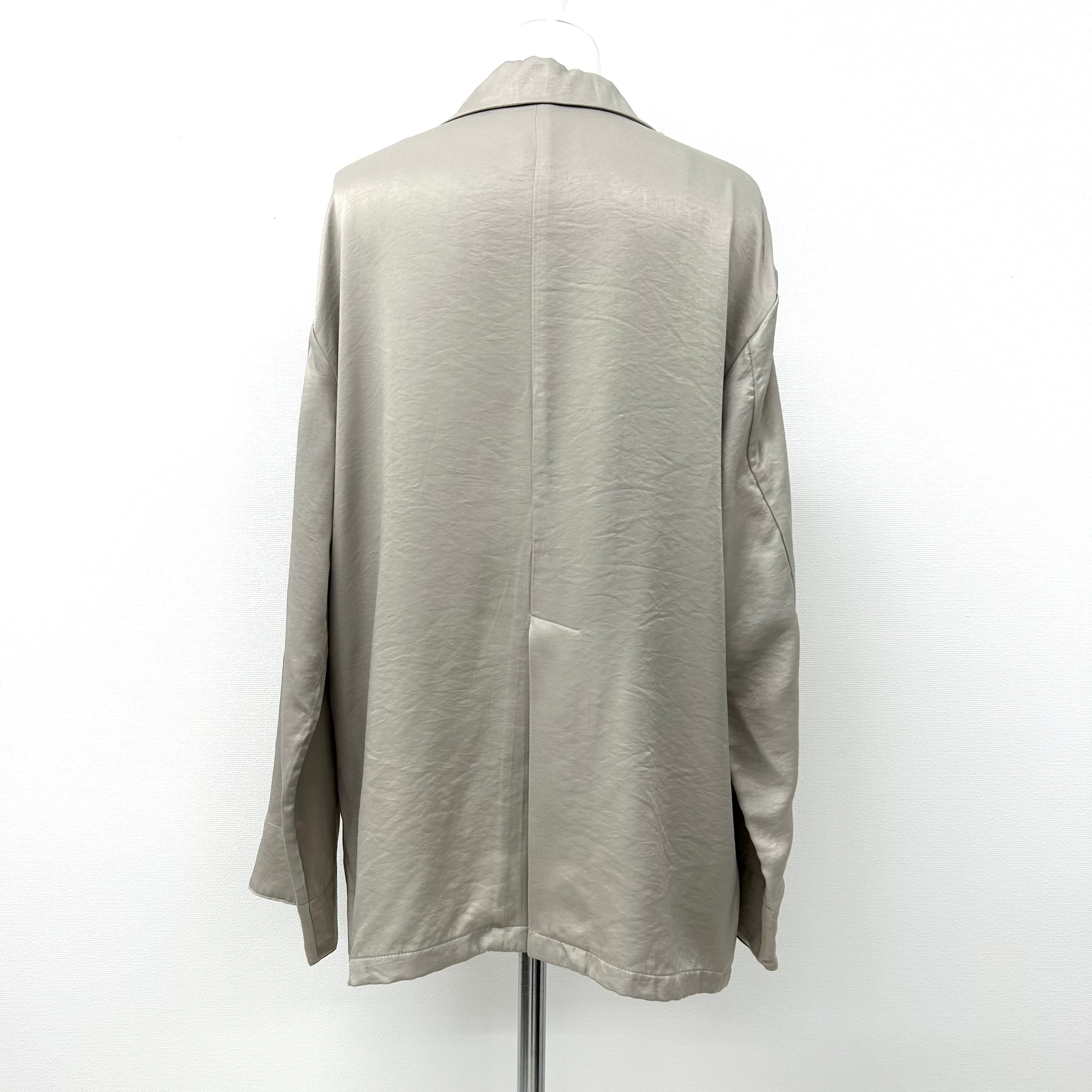 サテンテーラードジャケット -ベージュ- ※1/28〜2/3頃より順次配送予定