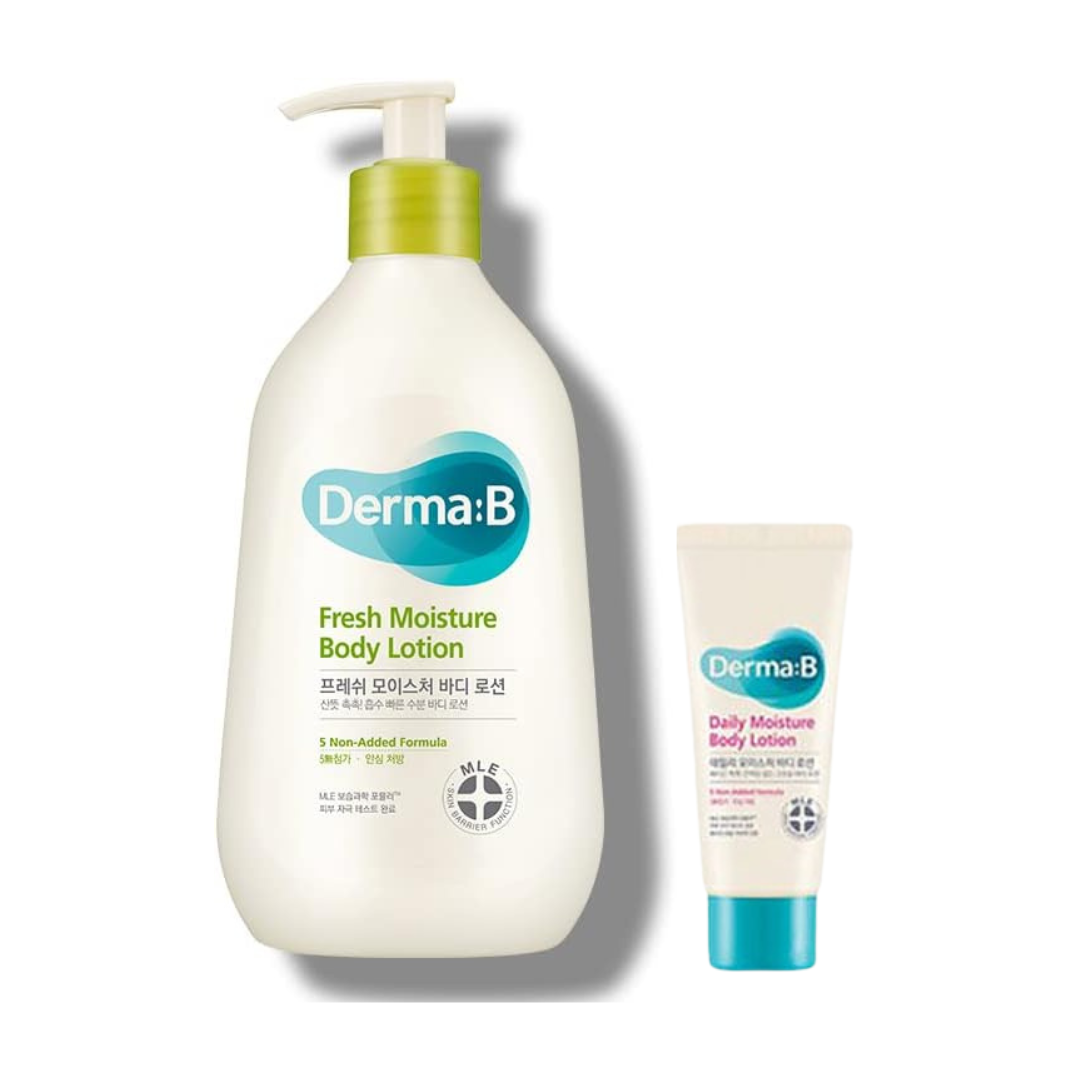 【Derma B】フレッシュモイスチャーボディローション400ml + デイリーモイスチャ―ボディローション20ml付き ※3/19~3/25頃より配送予定配送予定