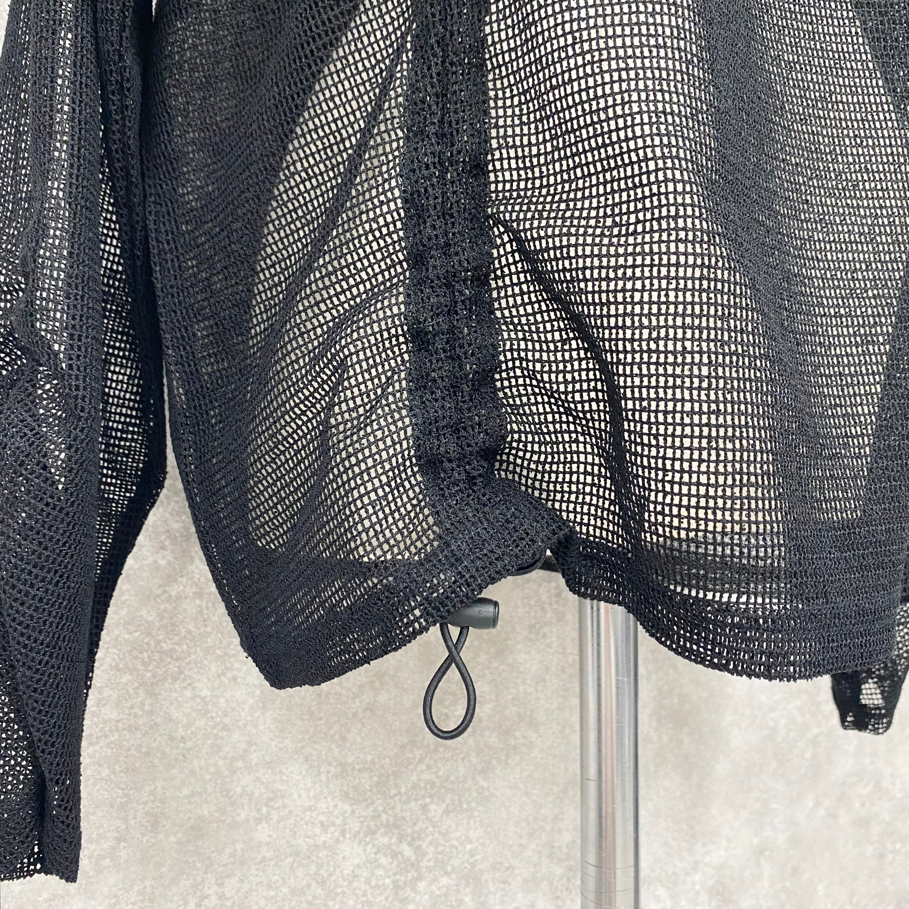 【ASYMM】TWIST LINE MESH TOPS -black- ※8/6〜12迄に順次発送予定