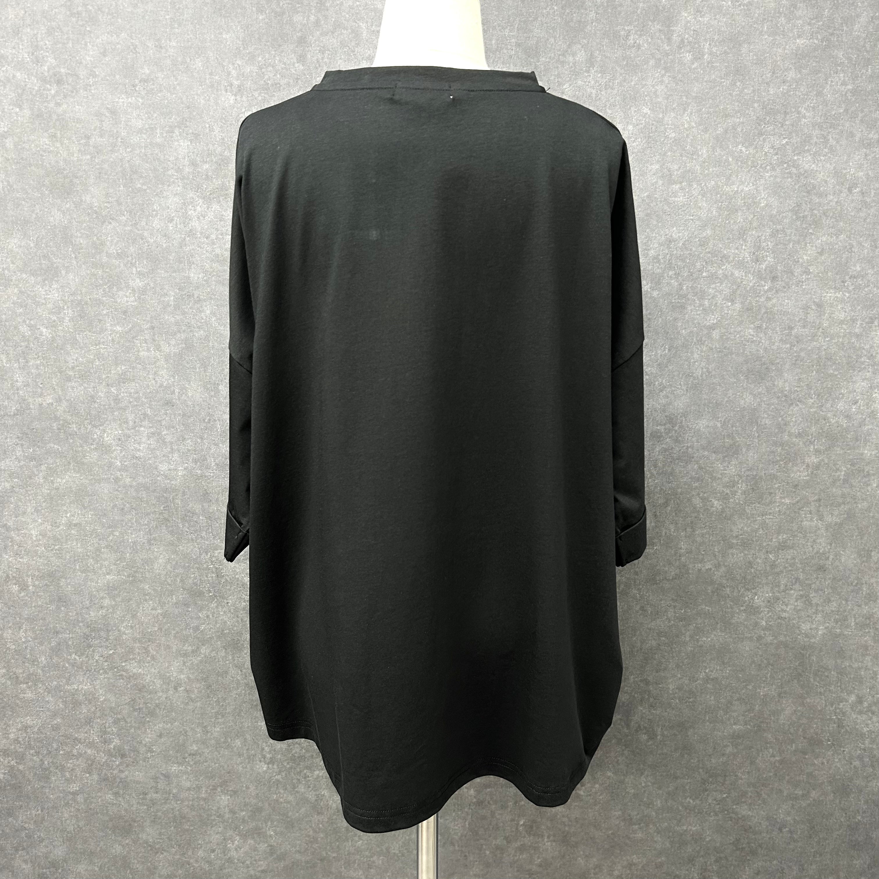 【Ashley &Bros】胸ポッケzip tee -ブラック- ※10/22-28より配送予定