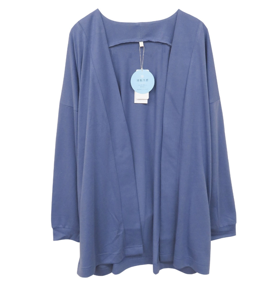 接触冷感トッパーカーディガン -ブルー- ※7/9-7/15迄に順次発送予定