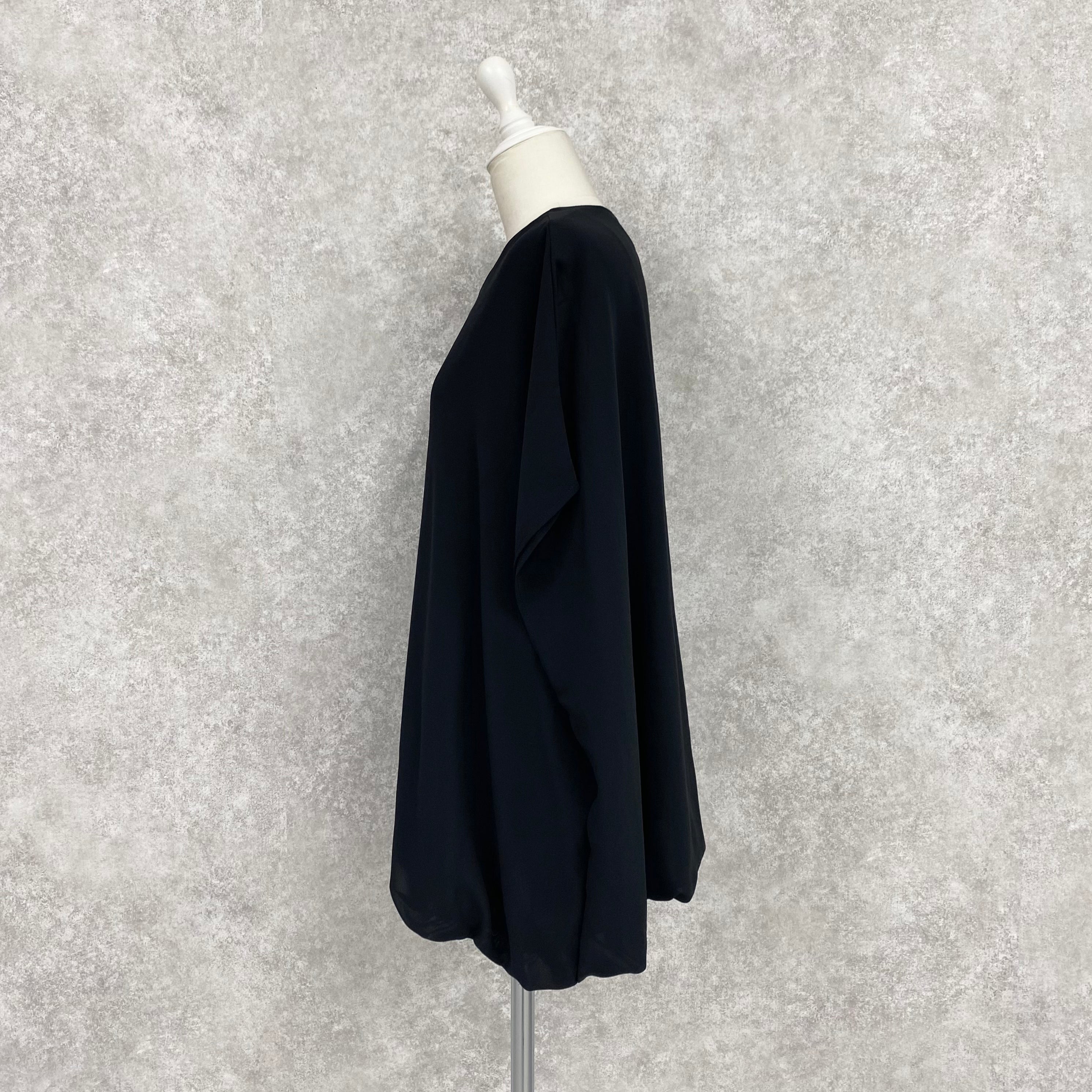 【ASYMM】MISTY CHIFFON BLOUSE -black- ※7/28〜8/1迄に順次発送