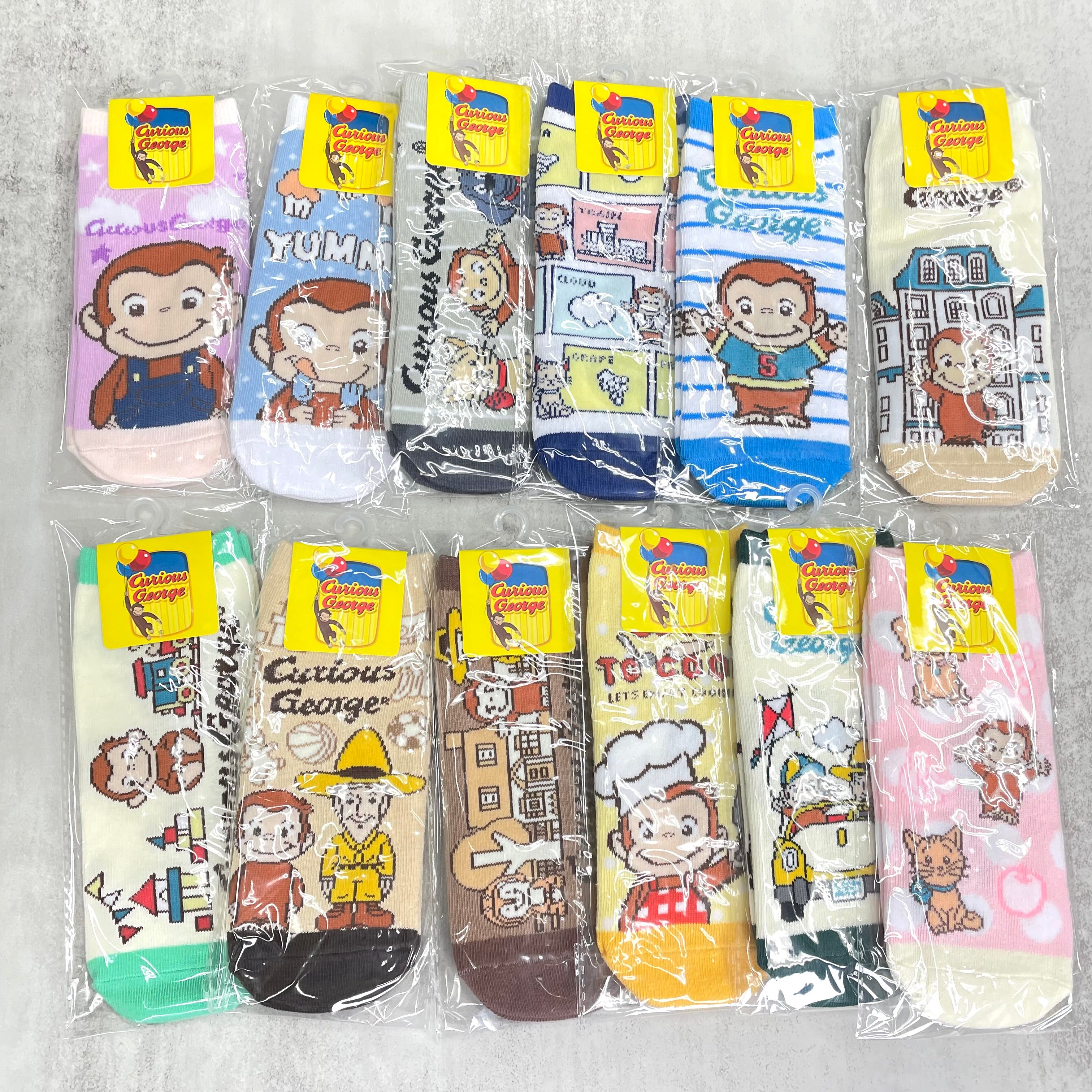 おさるのジョージのびのびソックス ランダム1足⚠️同一商品が届く可能性あり ※6/18~24迄に順次発送予定
