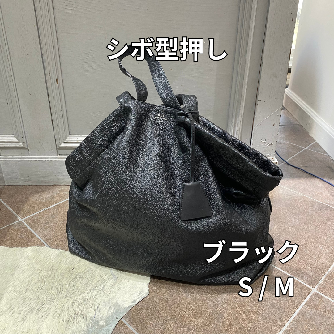 ⚠️予約【M.U.L.】ベントトート シボ型押し -ブラック- ※R7. 6月末納品予定