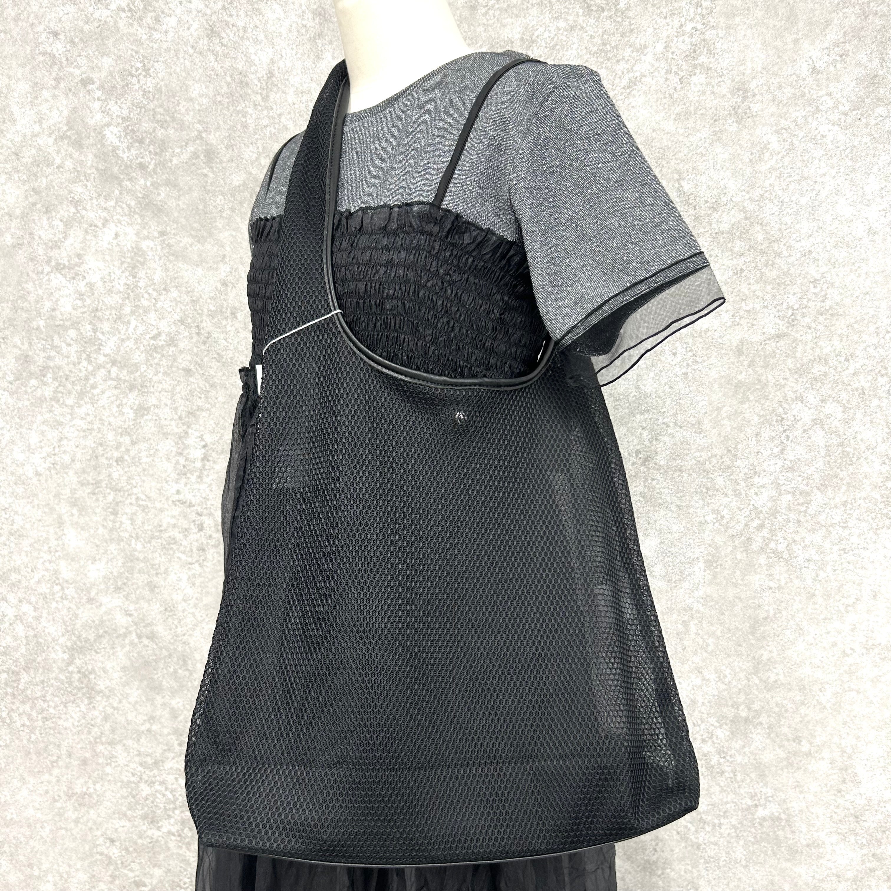 【開始5分セール🉐】巾着付きメッシュBAG -クロ- ※8/27〜9/2より順次発送