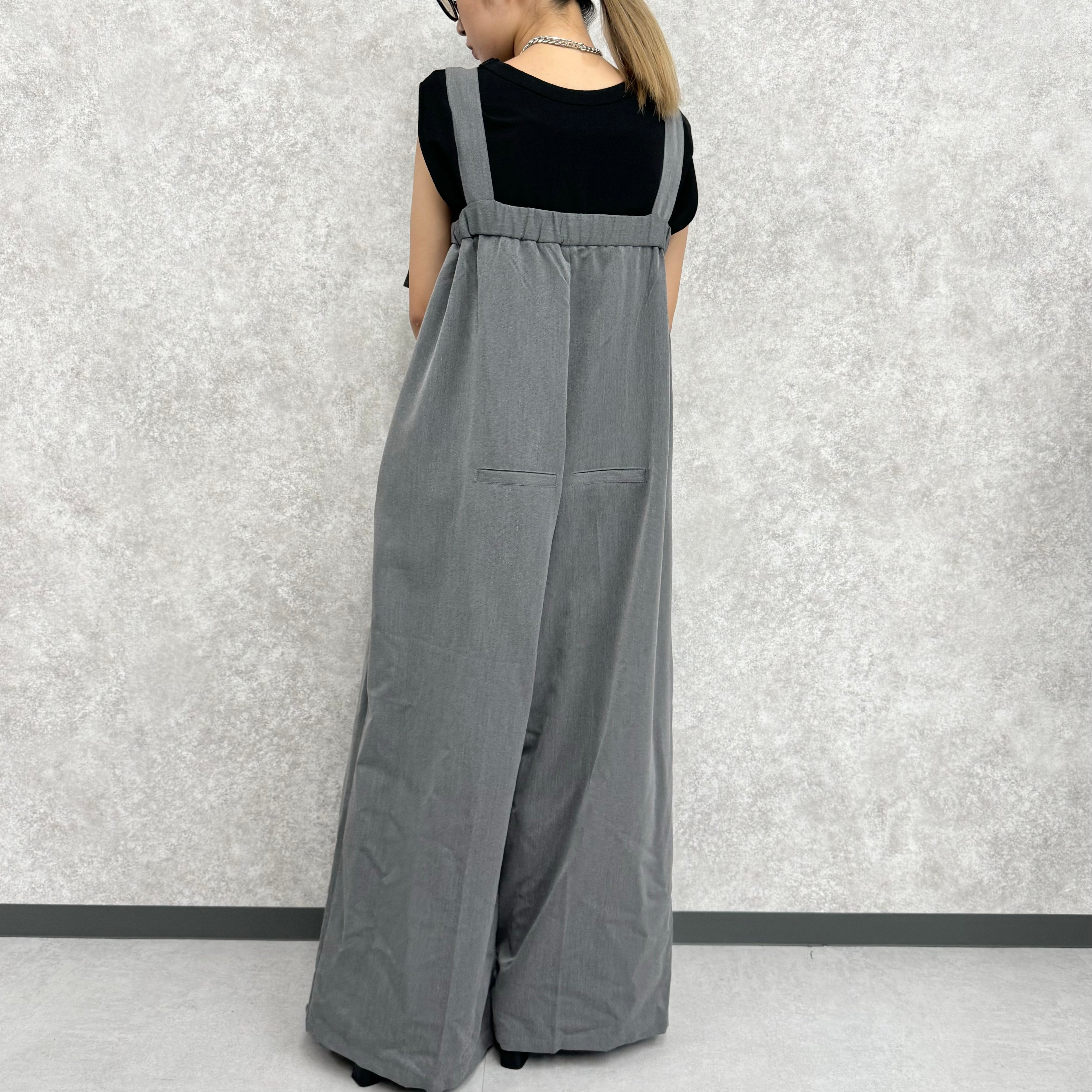 エステルツイルベルトサロペット -チャコール- ※11/12-18配送予定