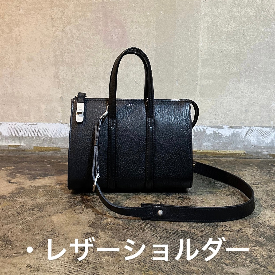 ⚠️予約【M.U.L.】stud series ボストンバックS -ブラック- ※R7. 6月末納品予定